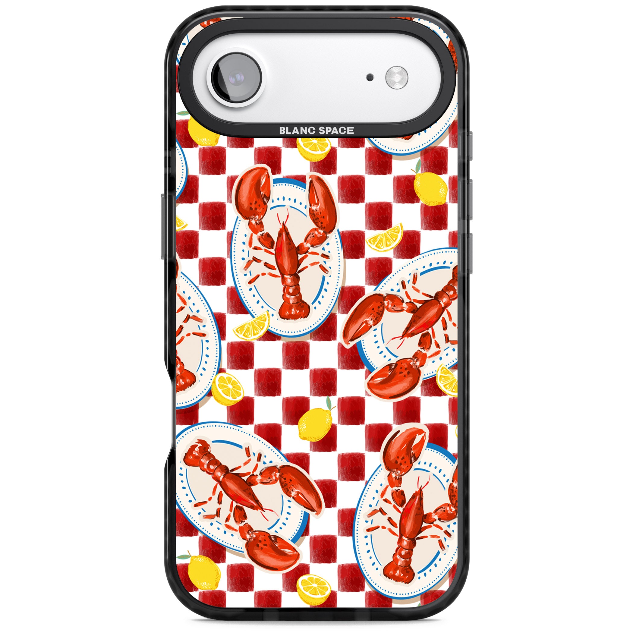 Red Lobster Checkered iPhone 17 Air Impact Pro Black Phone Case