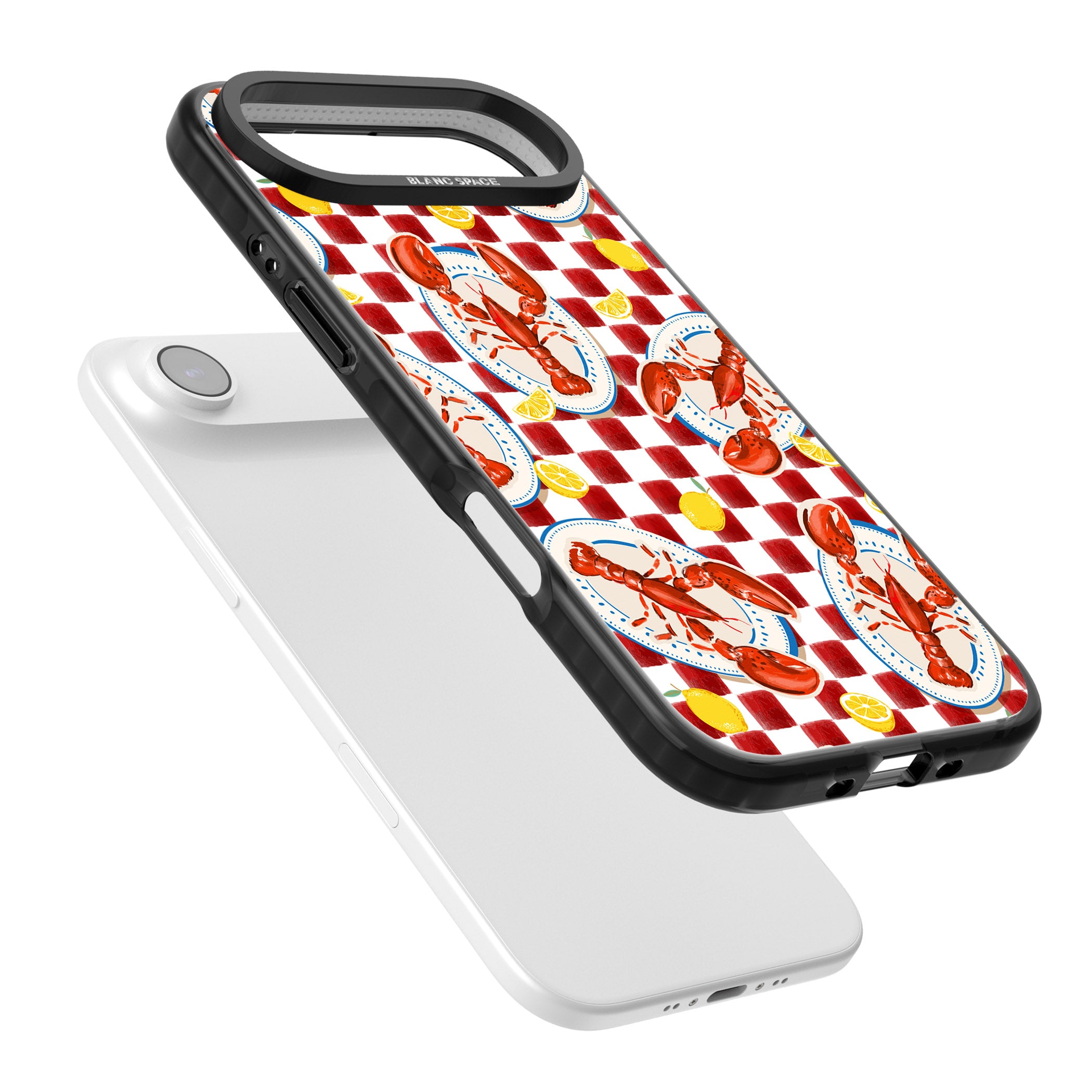 Red Lobster Checkered iPhone 17 Air Impact Pro Black Phone Case Colours