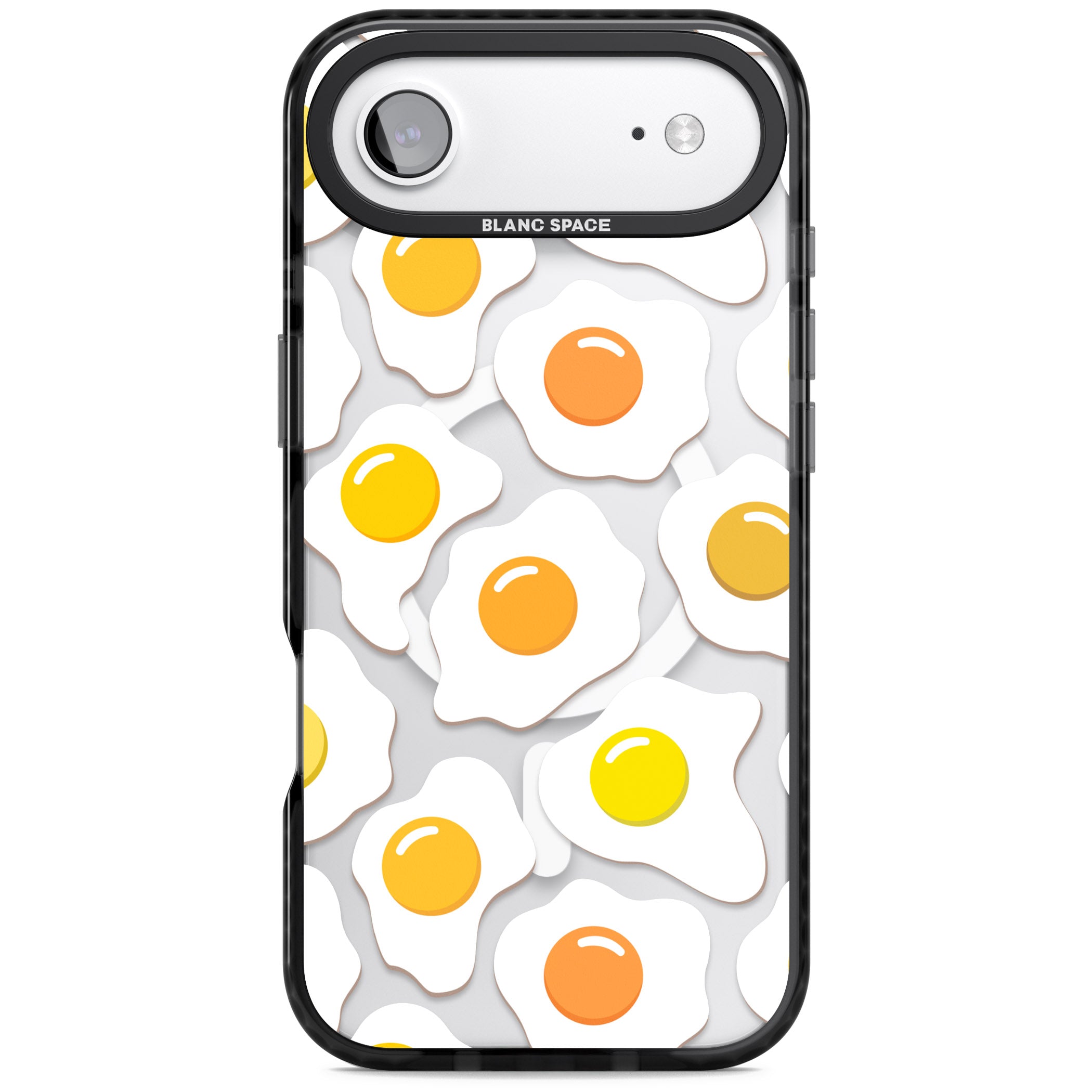 Fried Egg Pattern iPhone 17 Air Impact Pro Black Phone Case