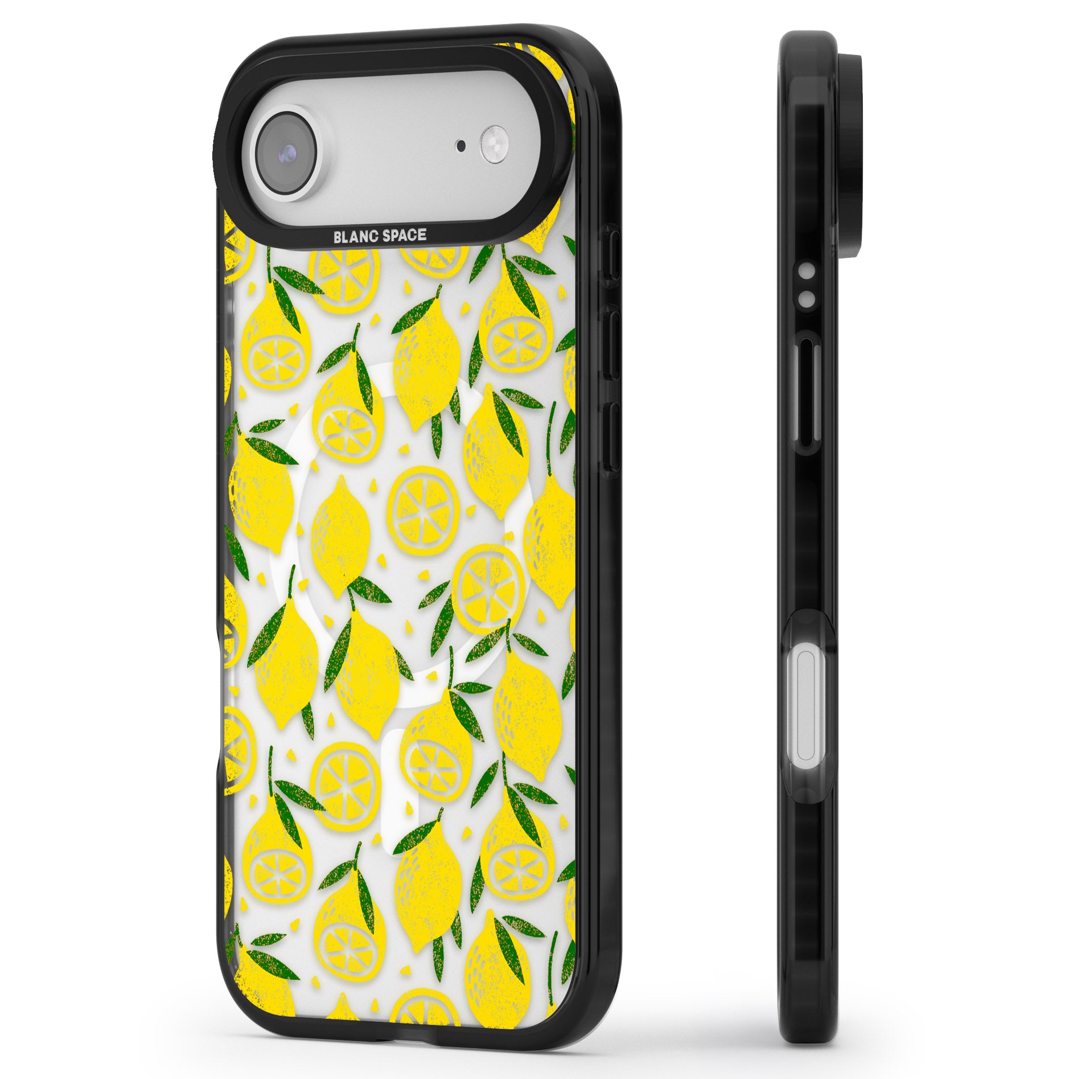 Lemon Delight iPhone 17 Air Impact Pro Black Phone Case Side Profile