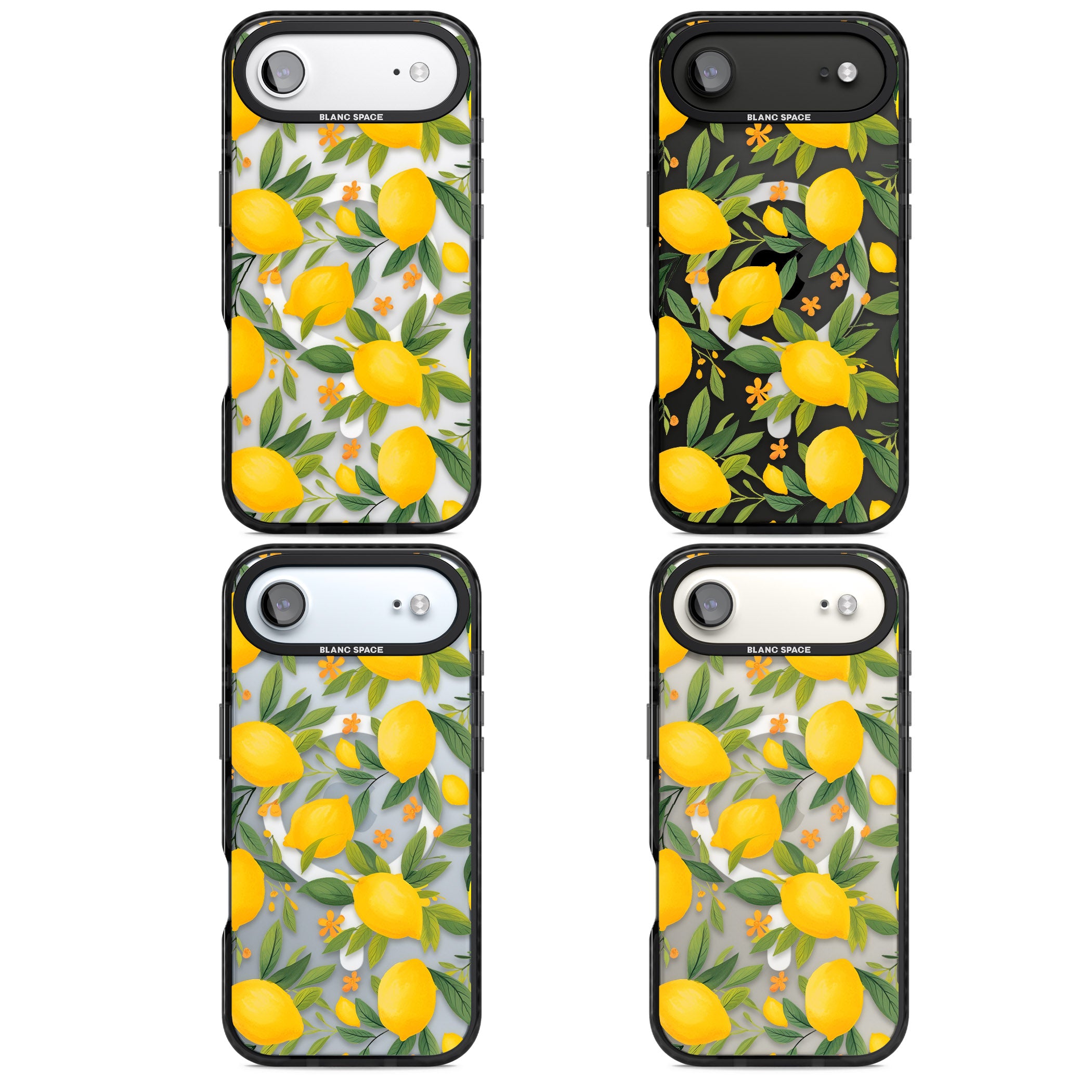 Lemon Pattern iPhone 17 Air Impact Pro Black Phone Case APT Impact Protection