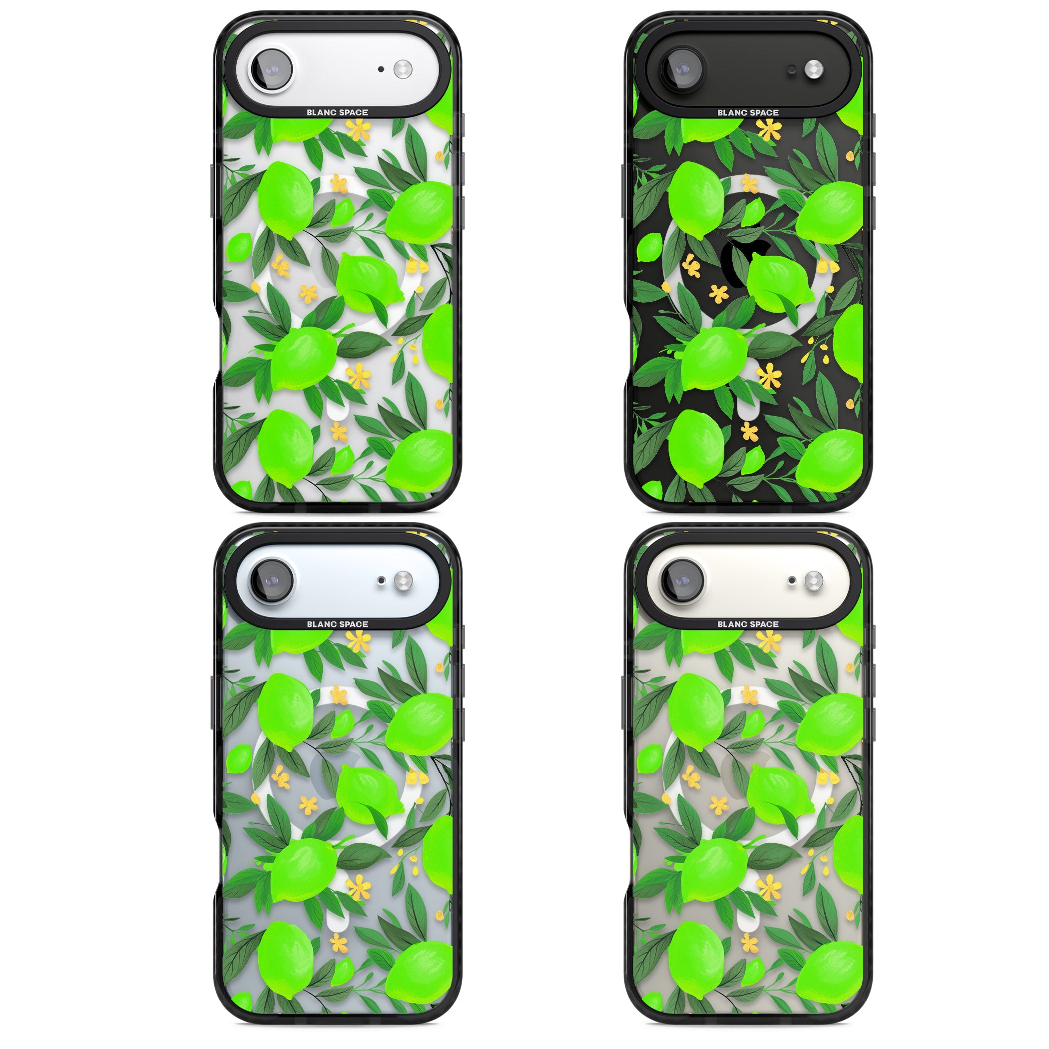 Lime Pattern iPhone 17 Air Impact Pro Black Phone Case APT Impact Protection