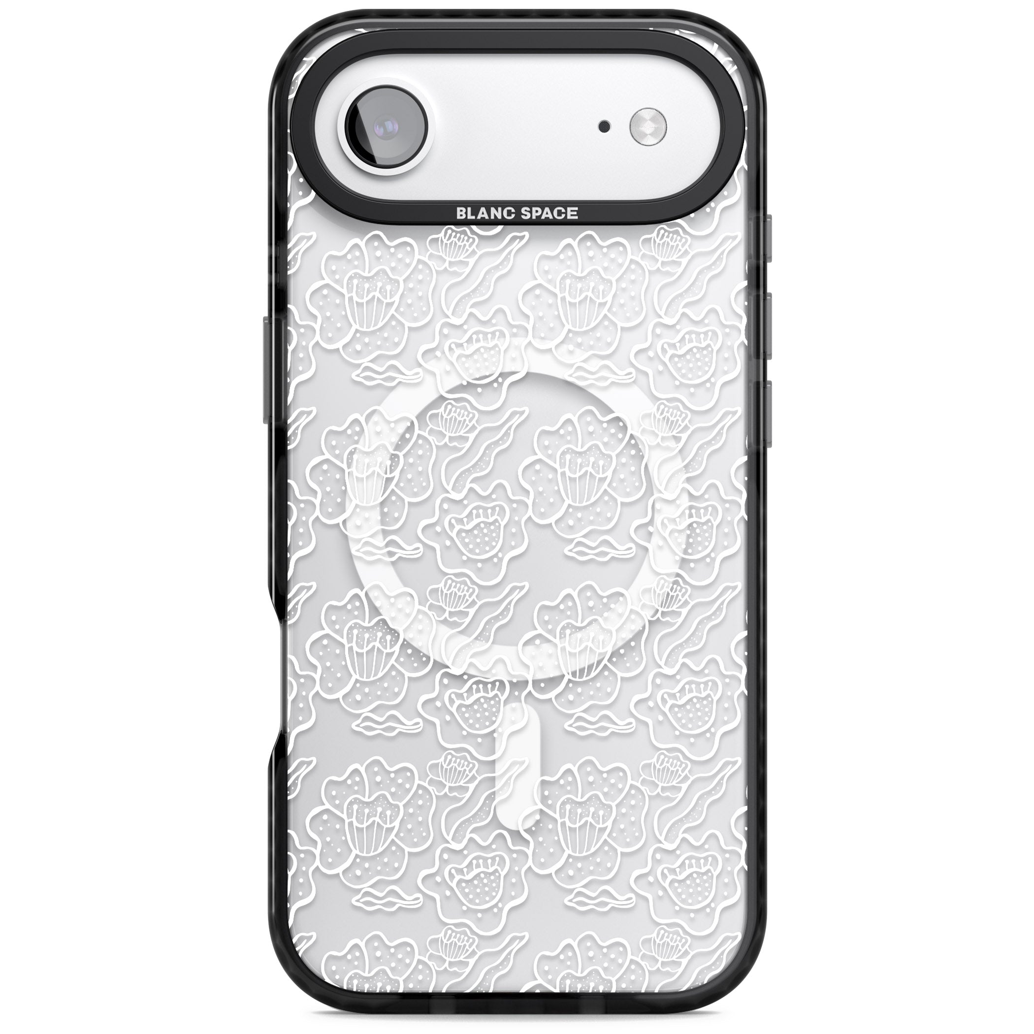Funky Floral Pattern iPhone 17 Air Impact Pro Black Phone Case