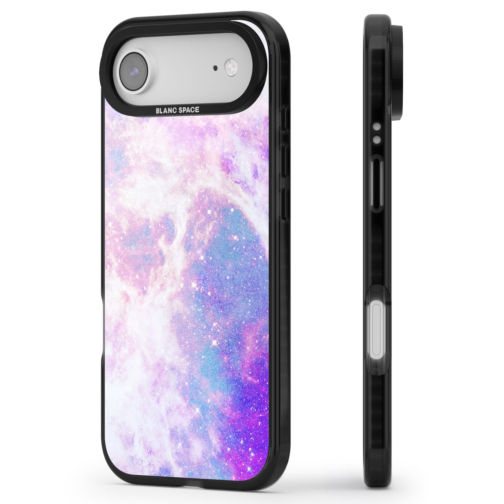 Pastel Galaxy iPhone 17 Air Impact Pro Black Phone Case Side Profile
