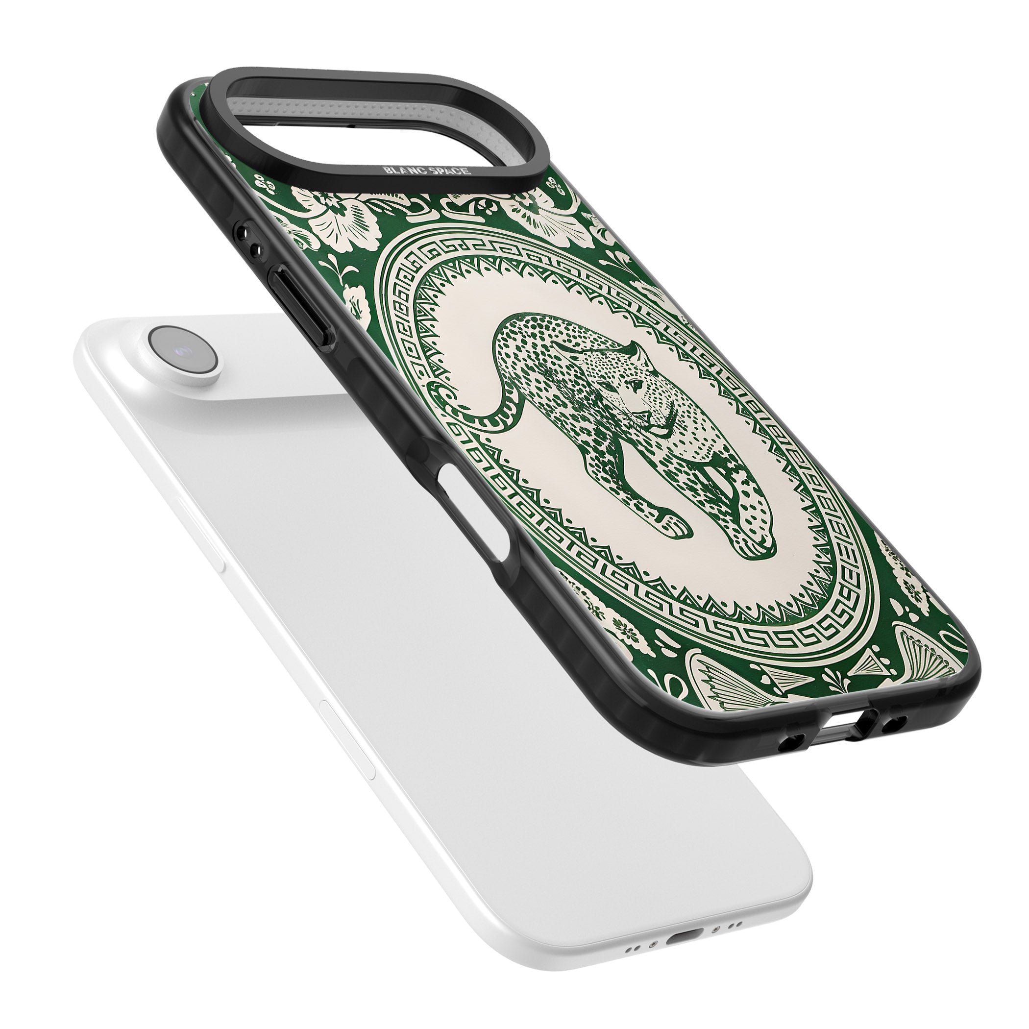 Green Leopard iPhone 17 Air Impact Pro Black Phone Case Colours