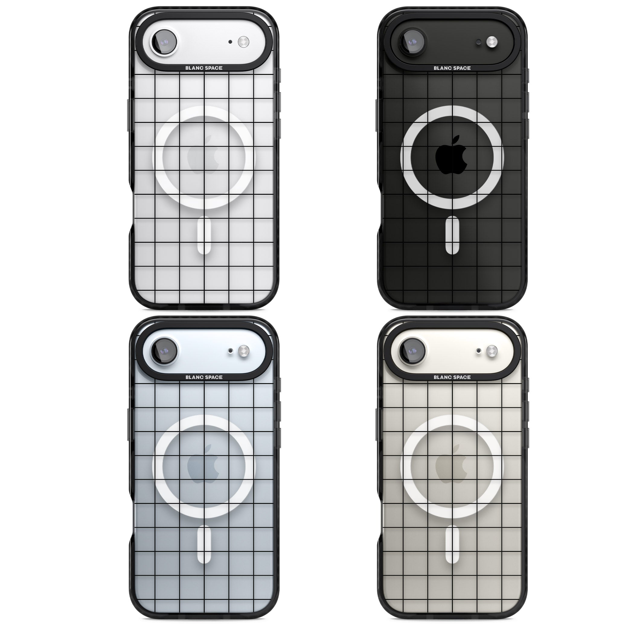 Simplistic Large Grid iPhone 17 Air Impact Pro Black Phone Case APT Impact Protection