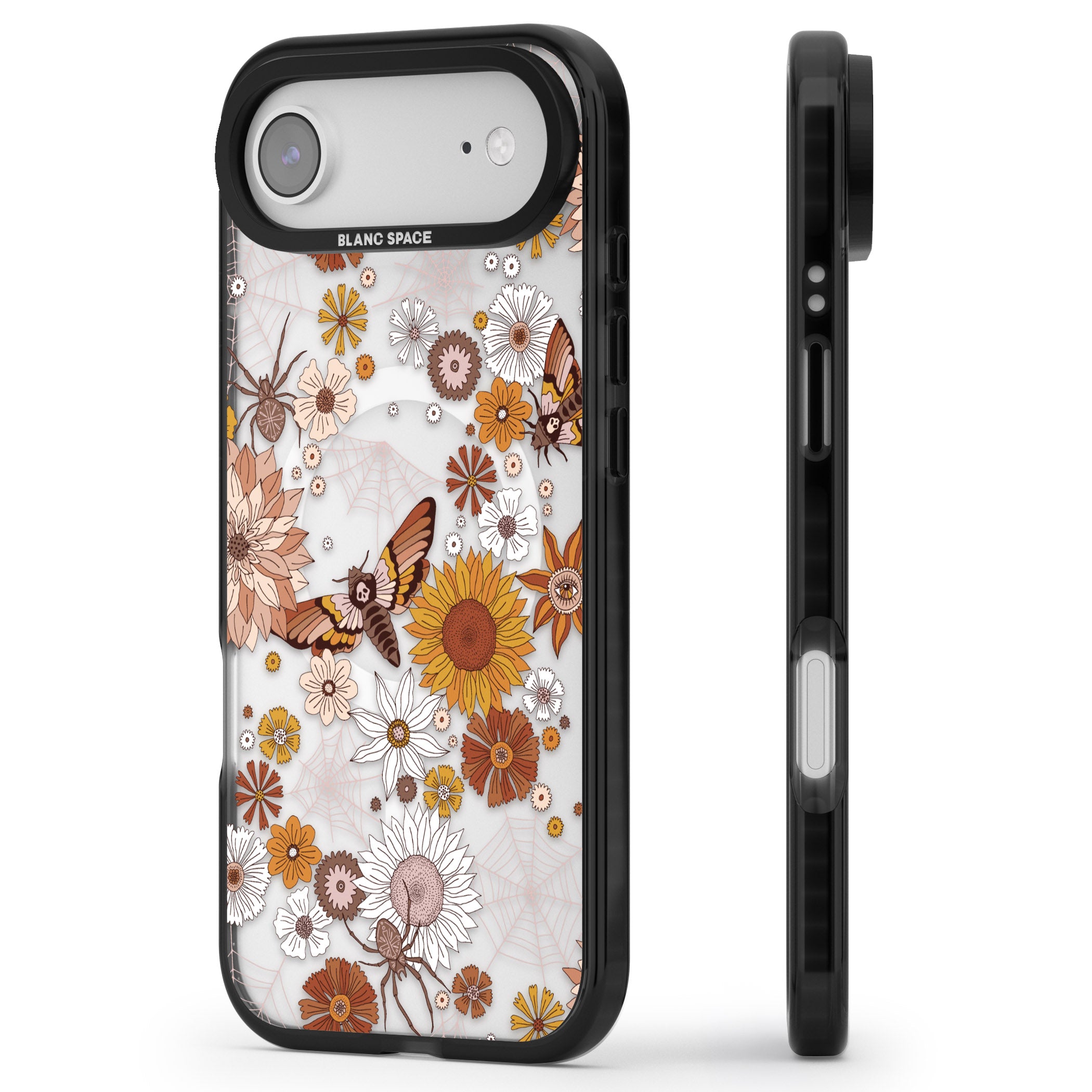 Halloween Wildlife iPhone 17 Air Impact Pro Black Phone Case Side Profile