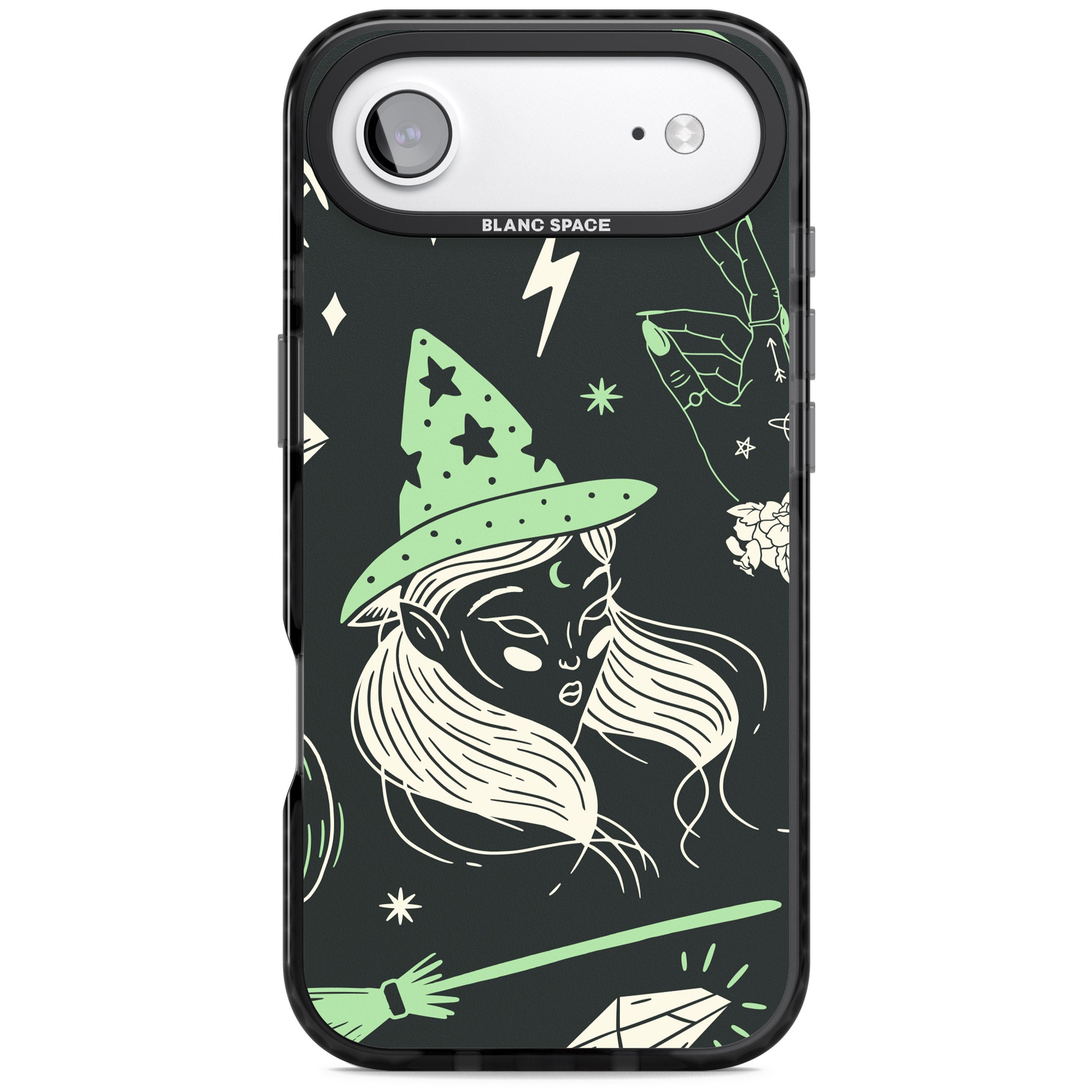Astrology Witch Pattern iPhone 17 Air Impact Pro Black Phone Case