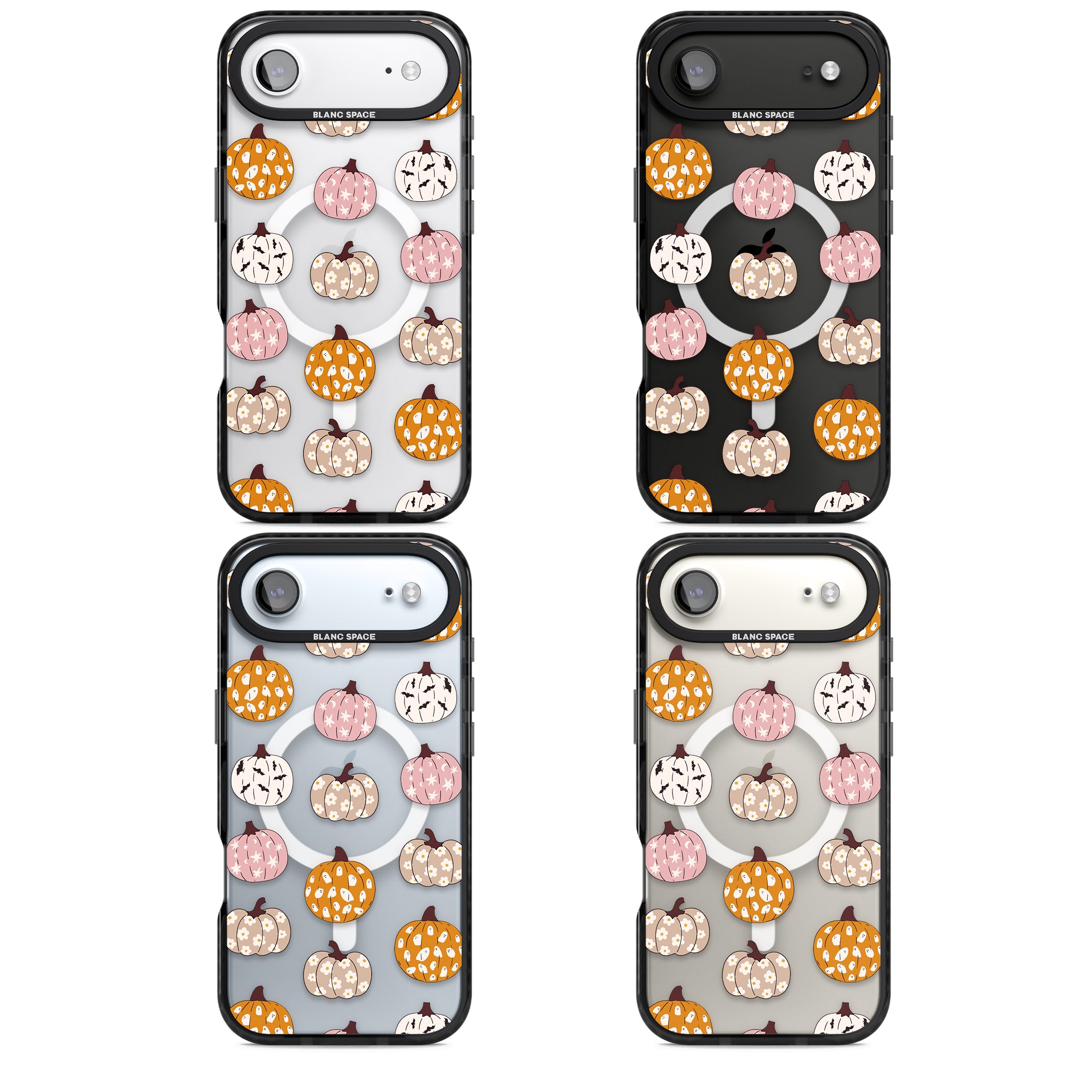 Floral Pumpkins iPhone 17 Air Impact Pro Black Phone Case APT Impact Protection