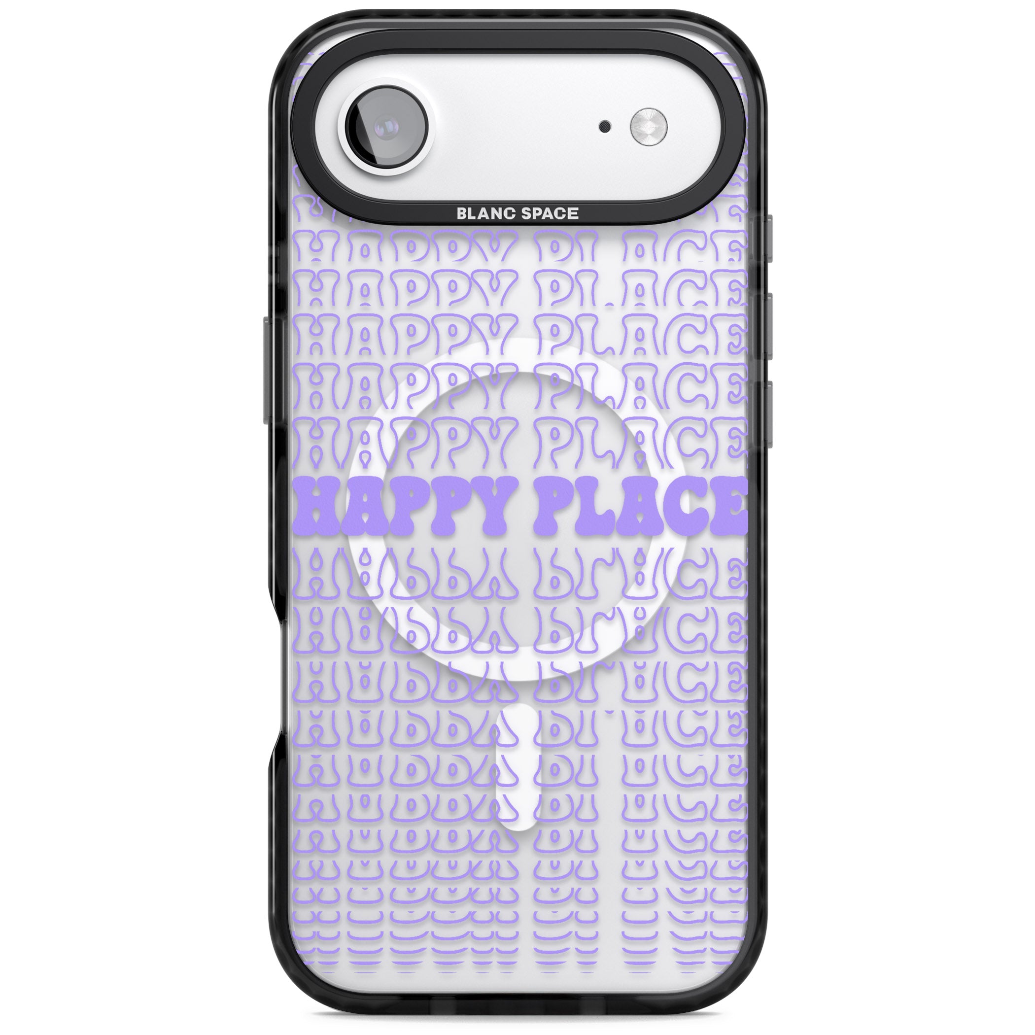 Happy Place (Purple) iPhone 17 Air Impact Pro Black Phone Case