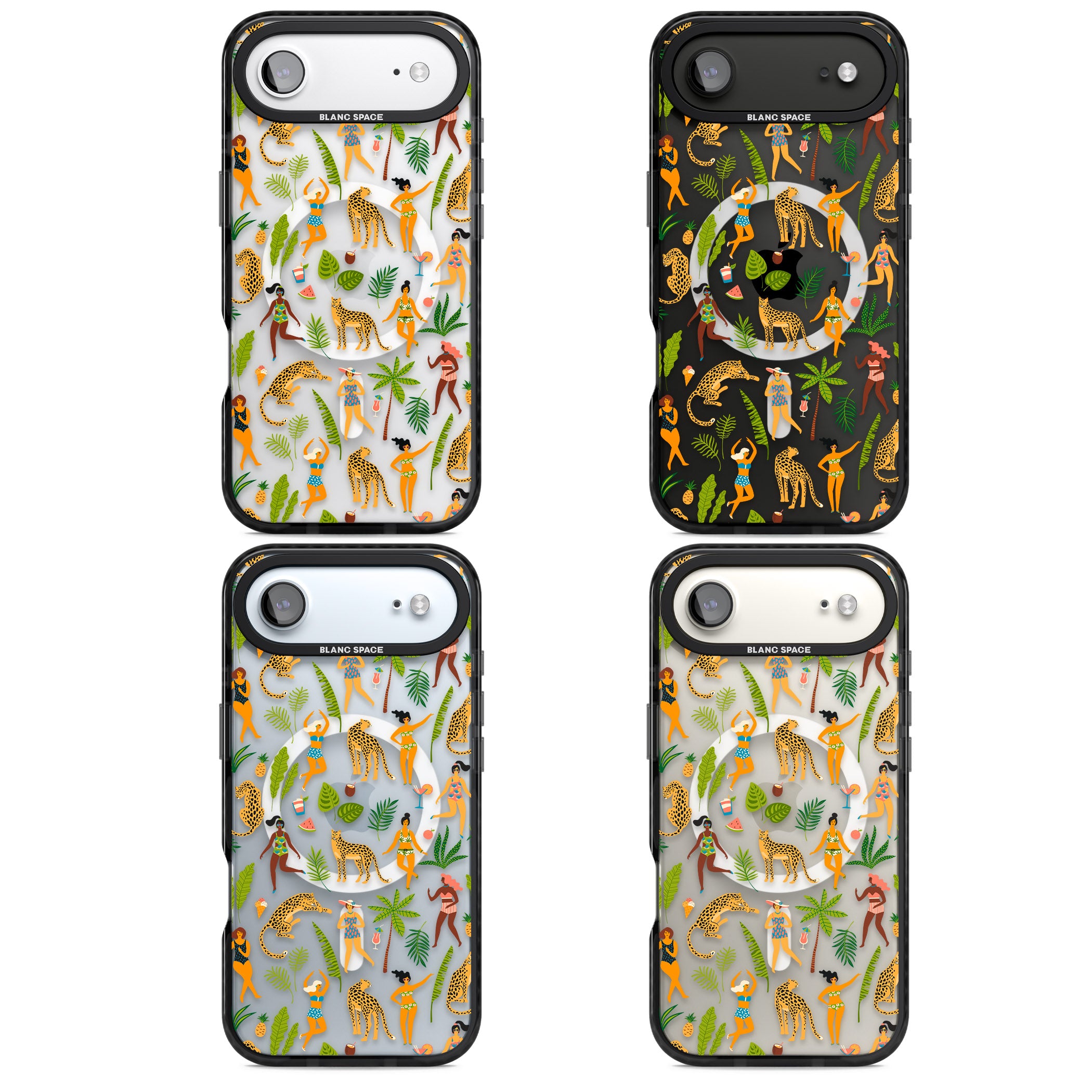 Tropical Party Vibes iPhone 17 Air Impact Pro Black Phone Case APT Impact Protection