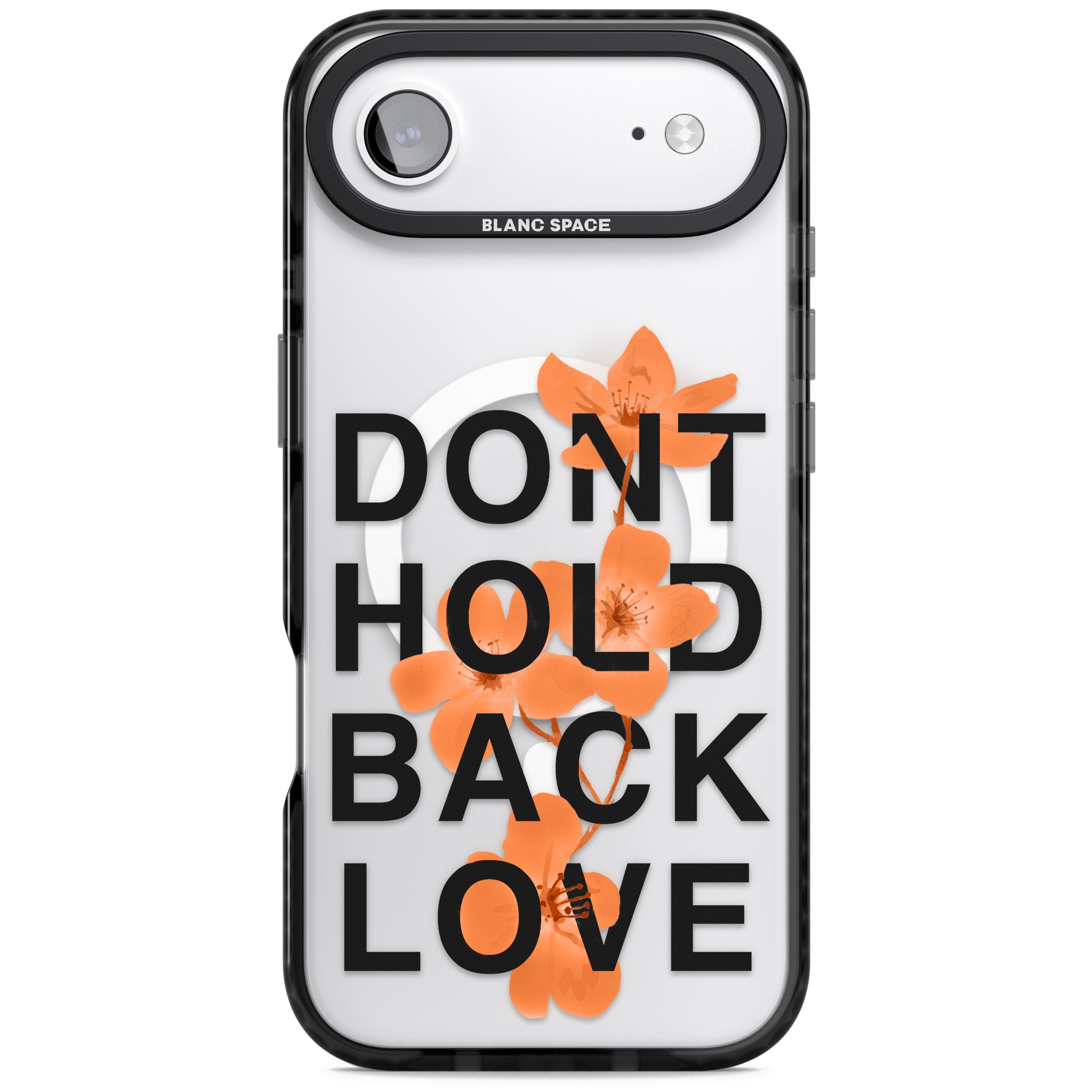Don'T Hold Back Love Orange & Black iPhone 17 Air Impact Pro Black Phone Case