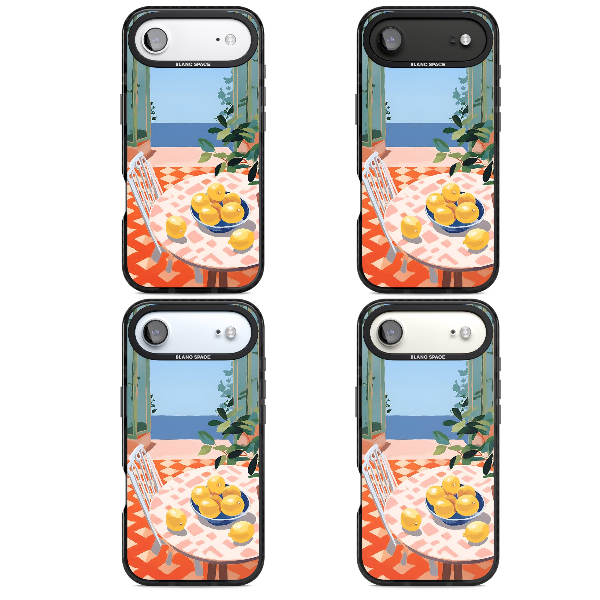 Seaside Lemons iPhone 17 Air Impact Pro Black Phone Case APT Impact Protection