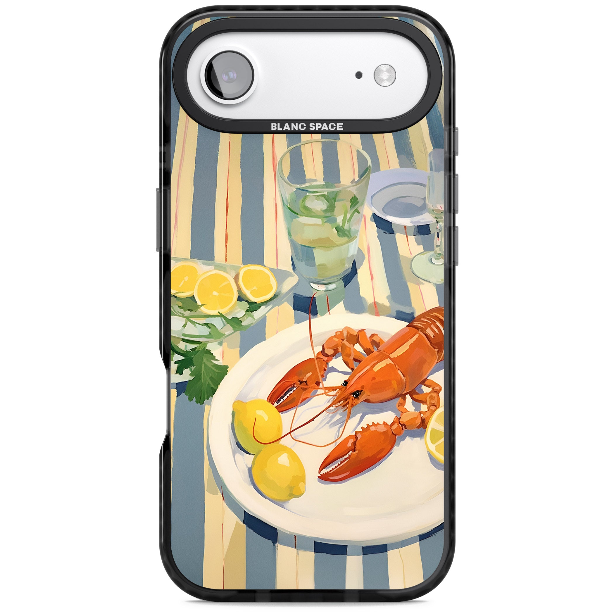 Lobster & Lemons iPhone 17 Air Impact Pro Black Phone Case