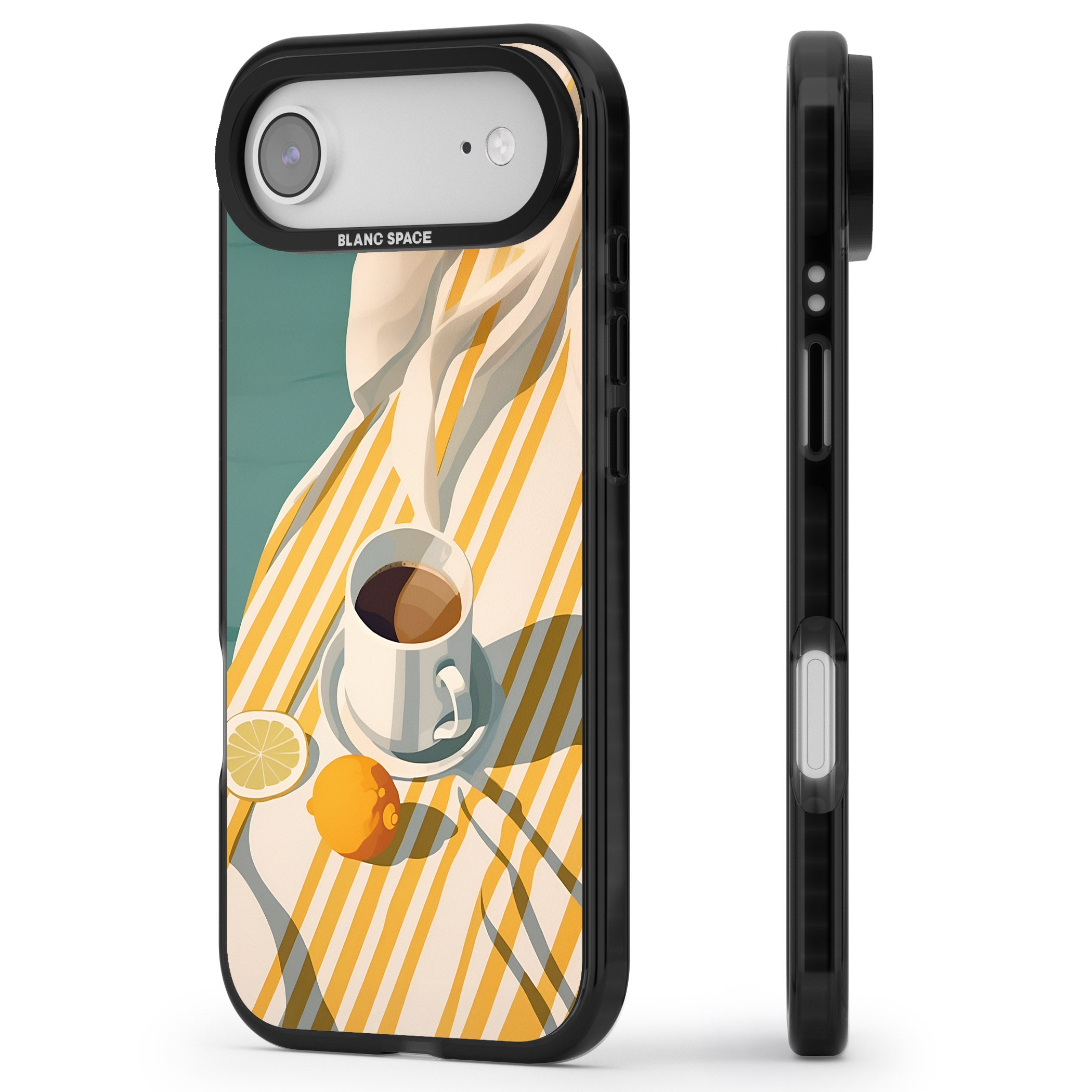 Morning Picnic iPhone 17 Air Impact Pro Black Phone Case Side Profile