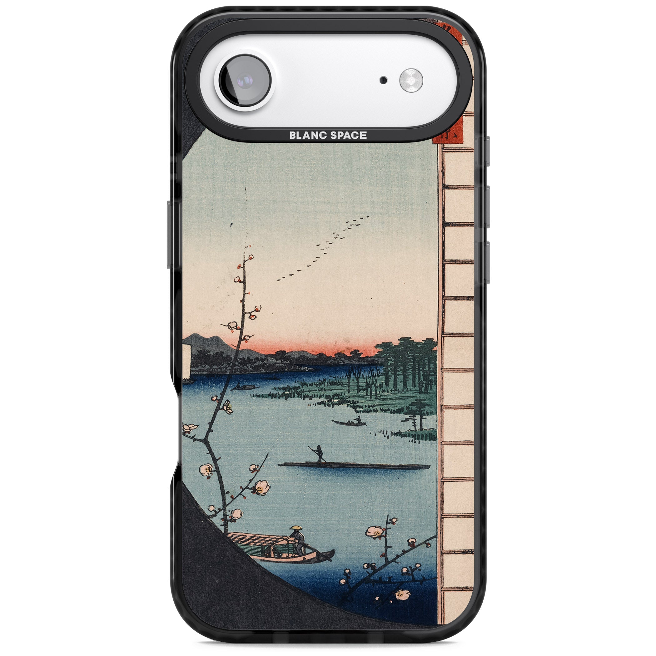 Vintage Japanese Illustrations Lake At Sunset iPhone 17 Air Impact Pro Black Phone Case