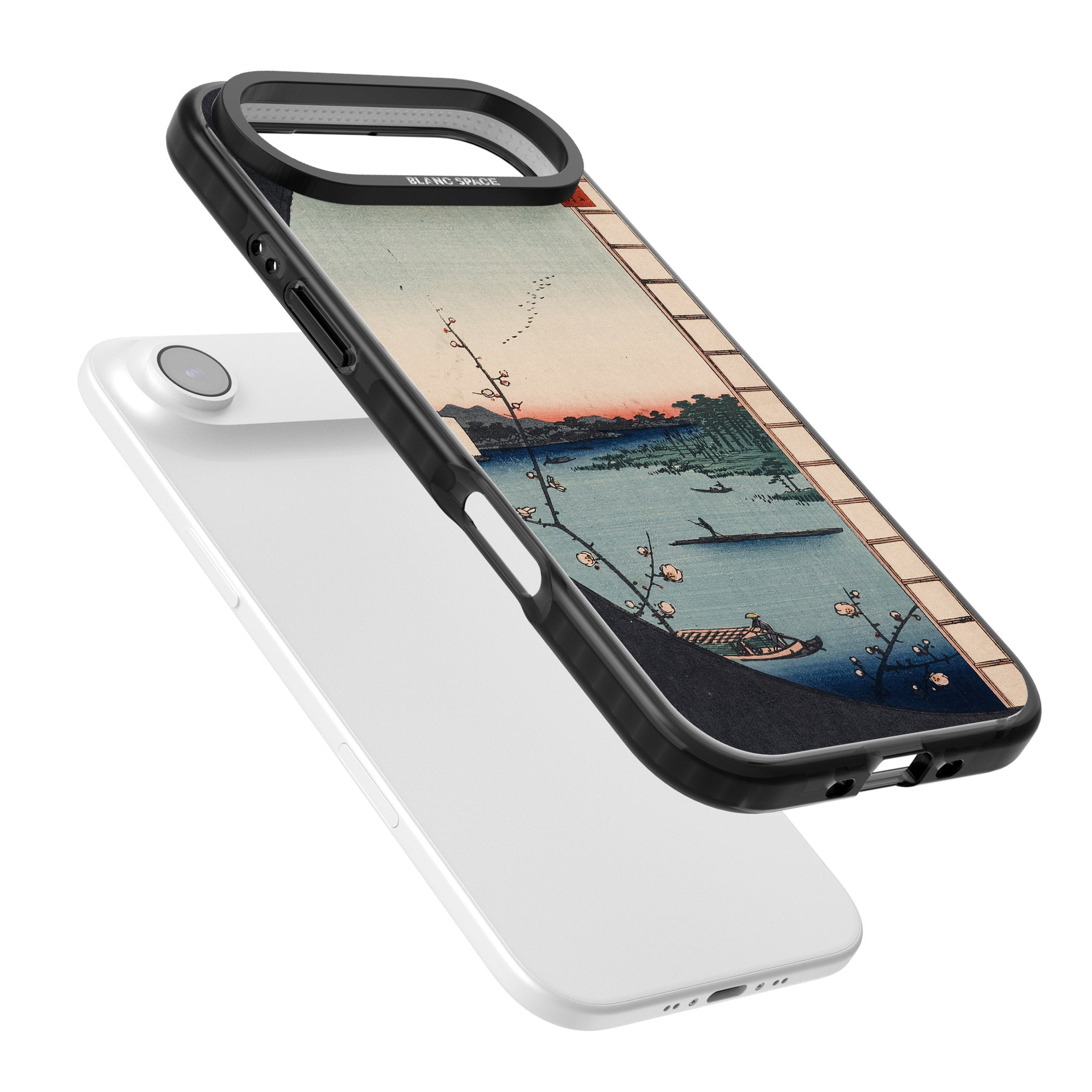 Vintage Japanese Illustrations Lake At Sunset iPhone 17 Air Impact Pro Black Phone Case Colours