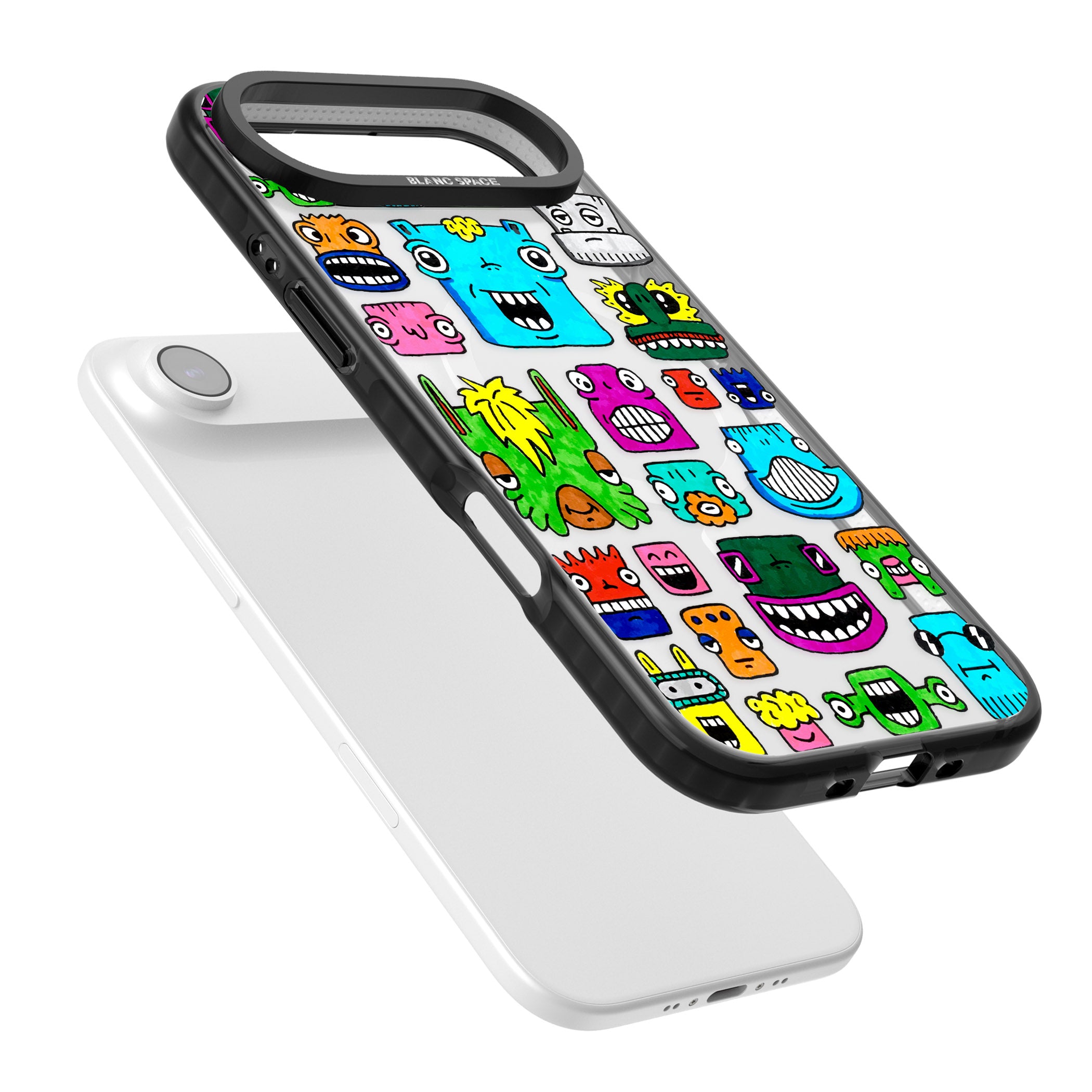 Burst Heads Colour iPhone 17 Air Impact Pro Black Phone Case Colours