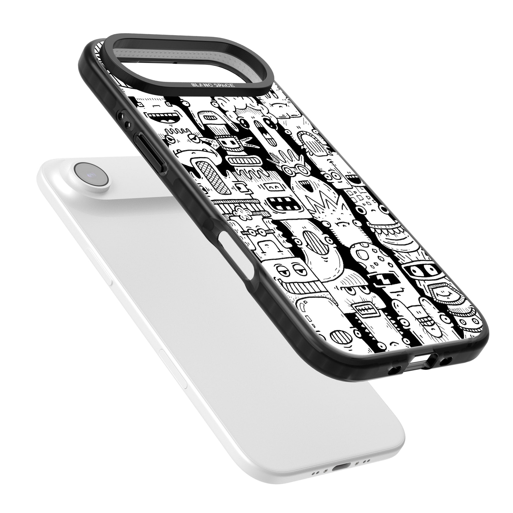 Monochrome Heads iPhone 17 Air Impact Pro Black Phone Case Colours