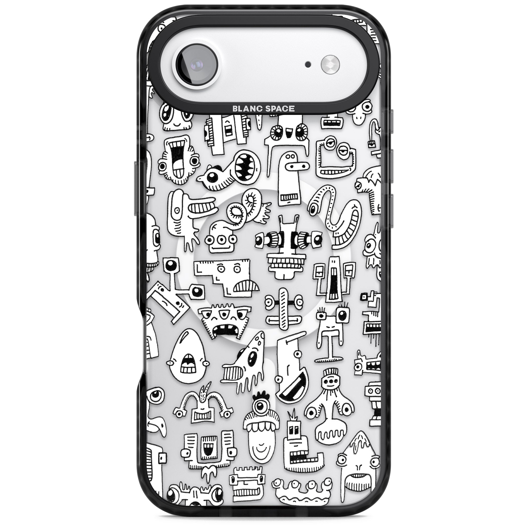 Weird Friends iPhone 17 Air Impact Pro Black Phone Case