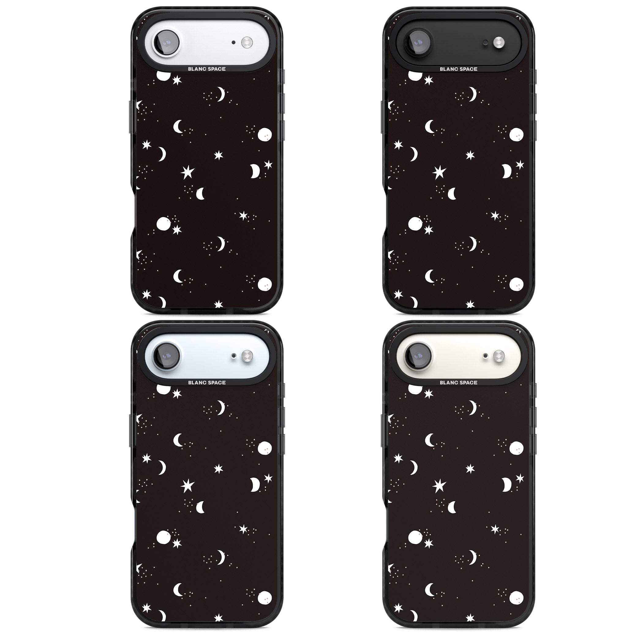 Funky Moons & Stars iPhone 17 Air Impact Pro Black Phone Case APT Impact Protection