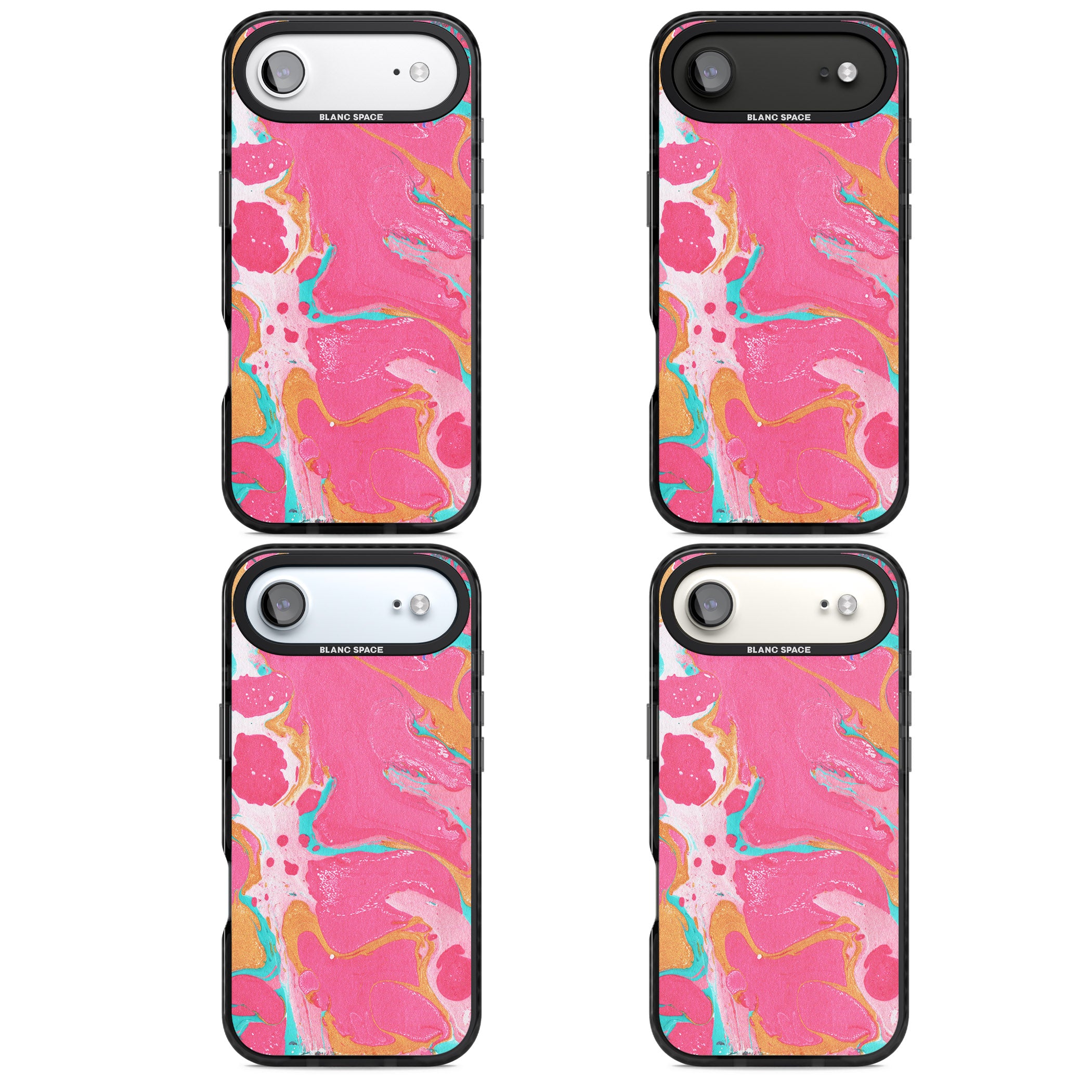 Vibrant Marbled Paper iPhone 17 Air Impact Pro Black Phone Case APT Impact Protection
