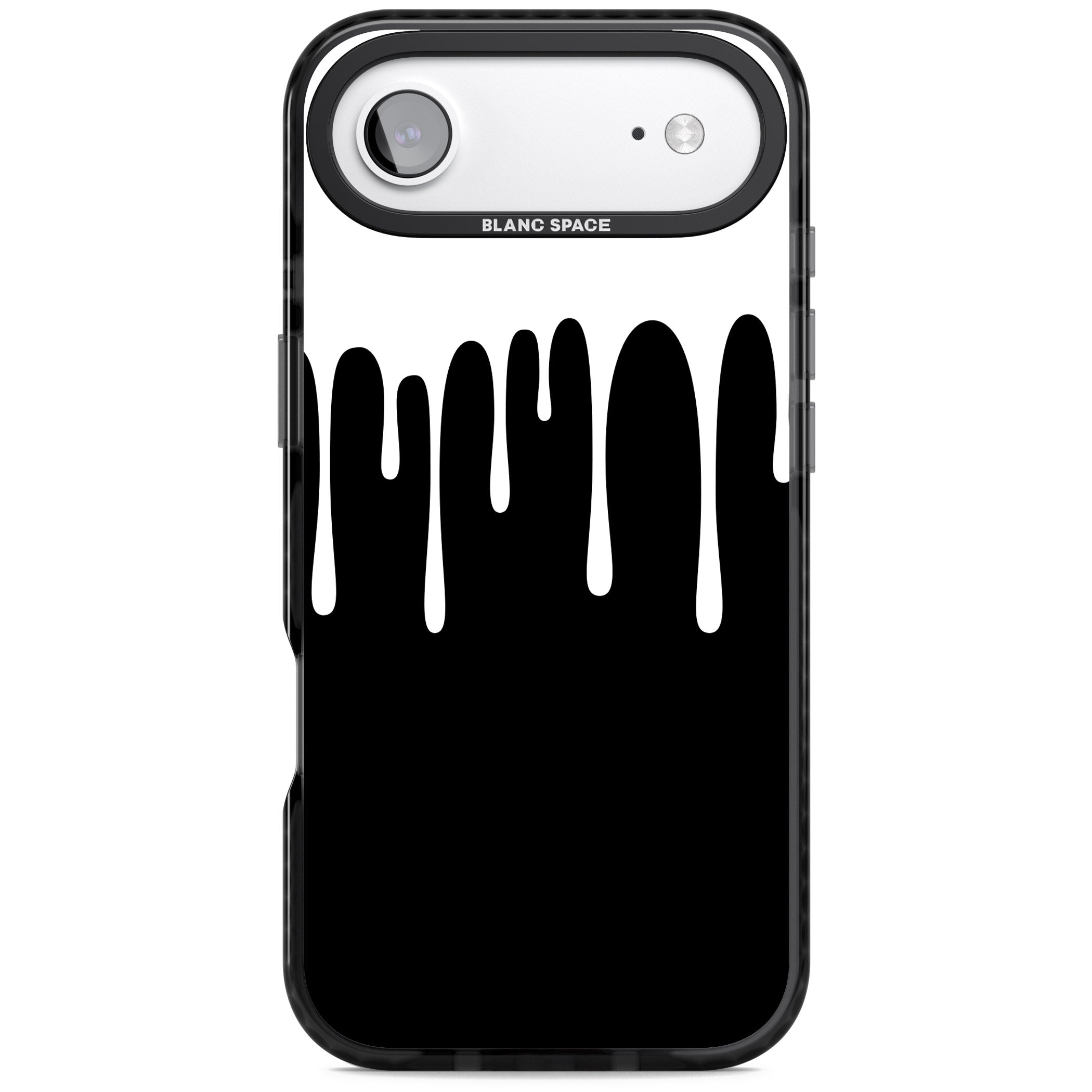 Melted Effect: White & Black iPhone 17 Air Impact Pro Black Phone Case