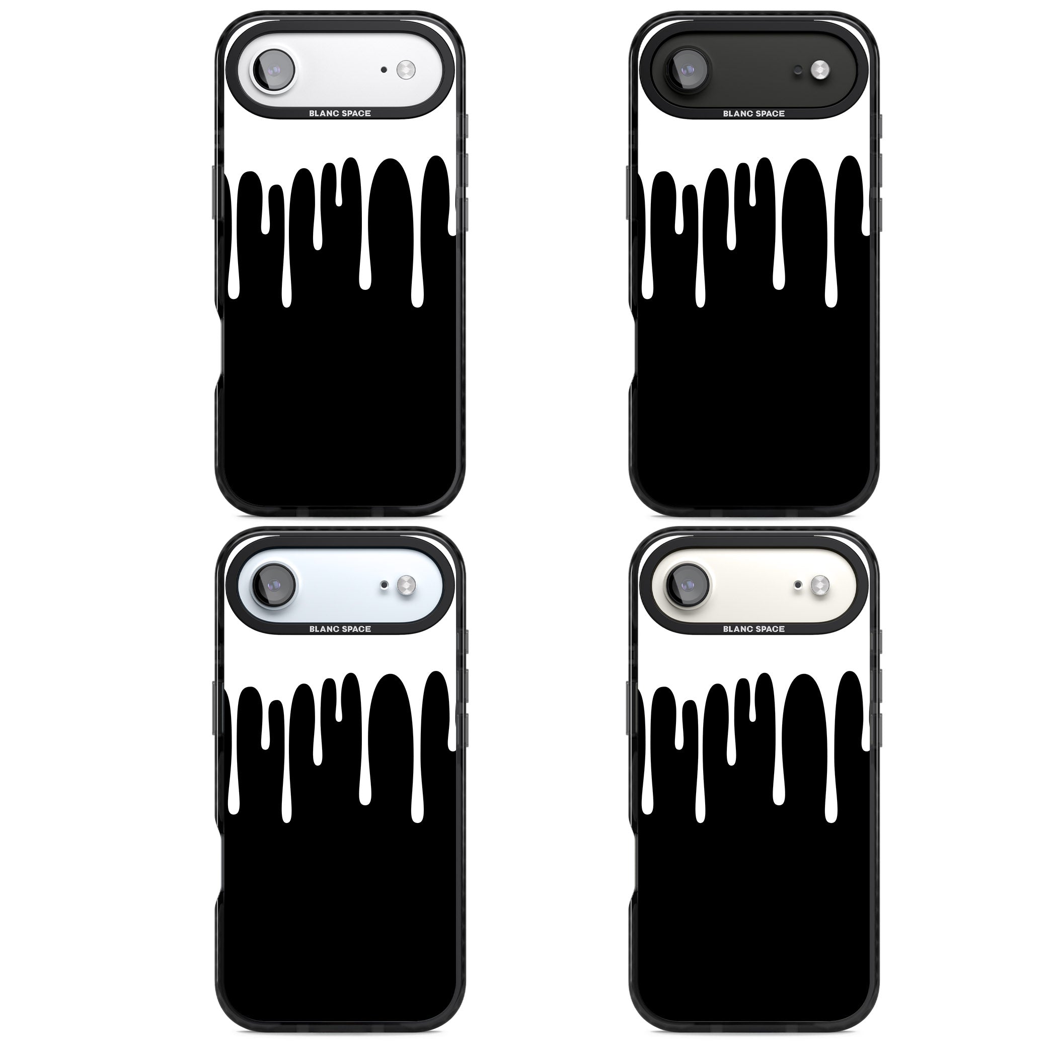 Melted Effect: White & Black iPhone 17 Air Impact Pro Black Phone Case APT Impact Protection