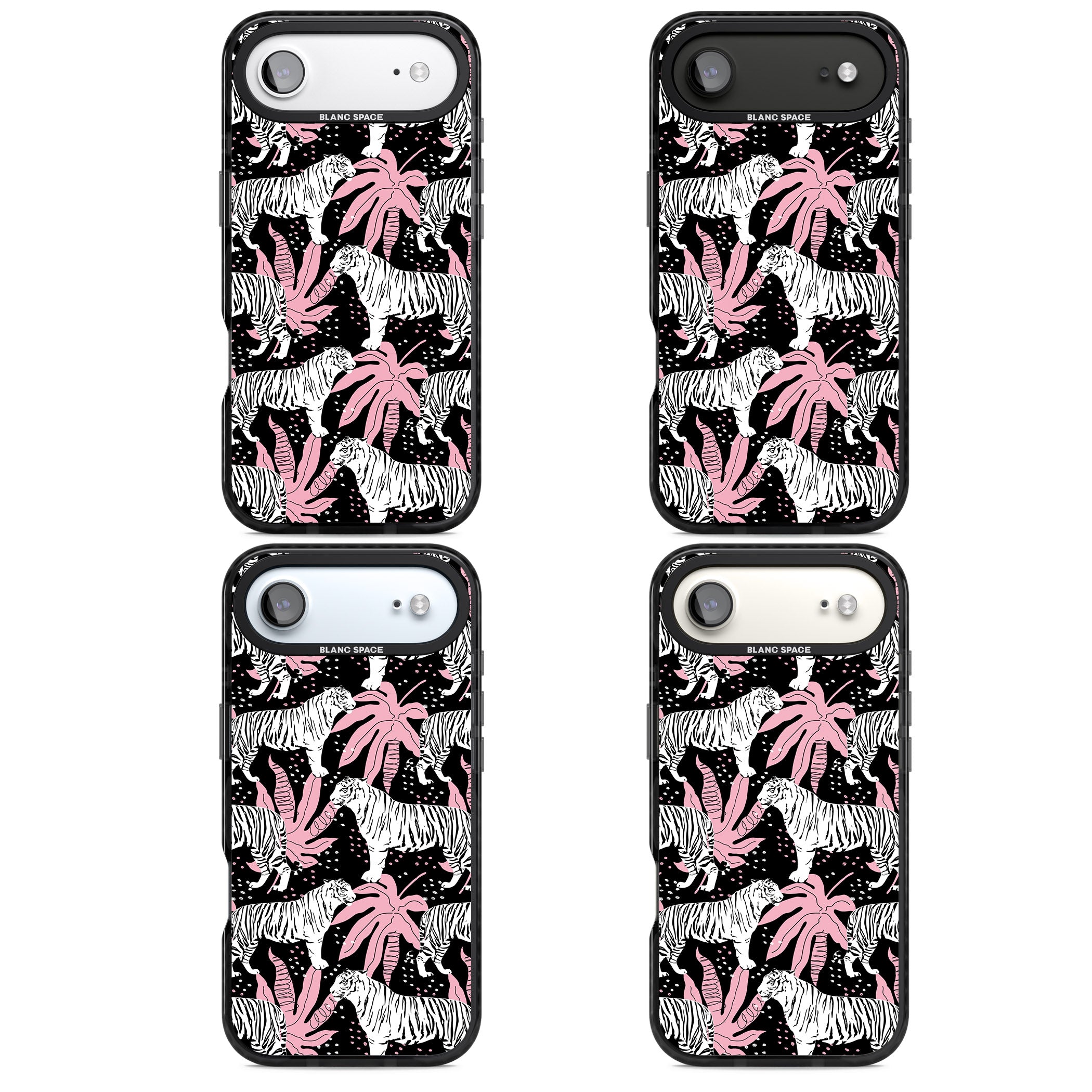 Pink Jungle Tiger iPhone 17 Air Impact Pro Black Phone Case APT Impact Protection