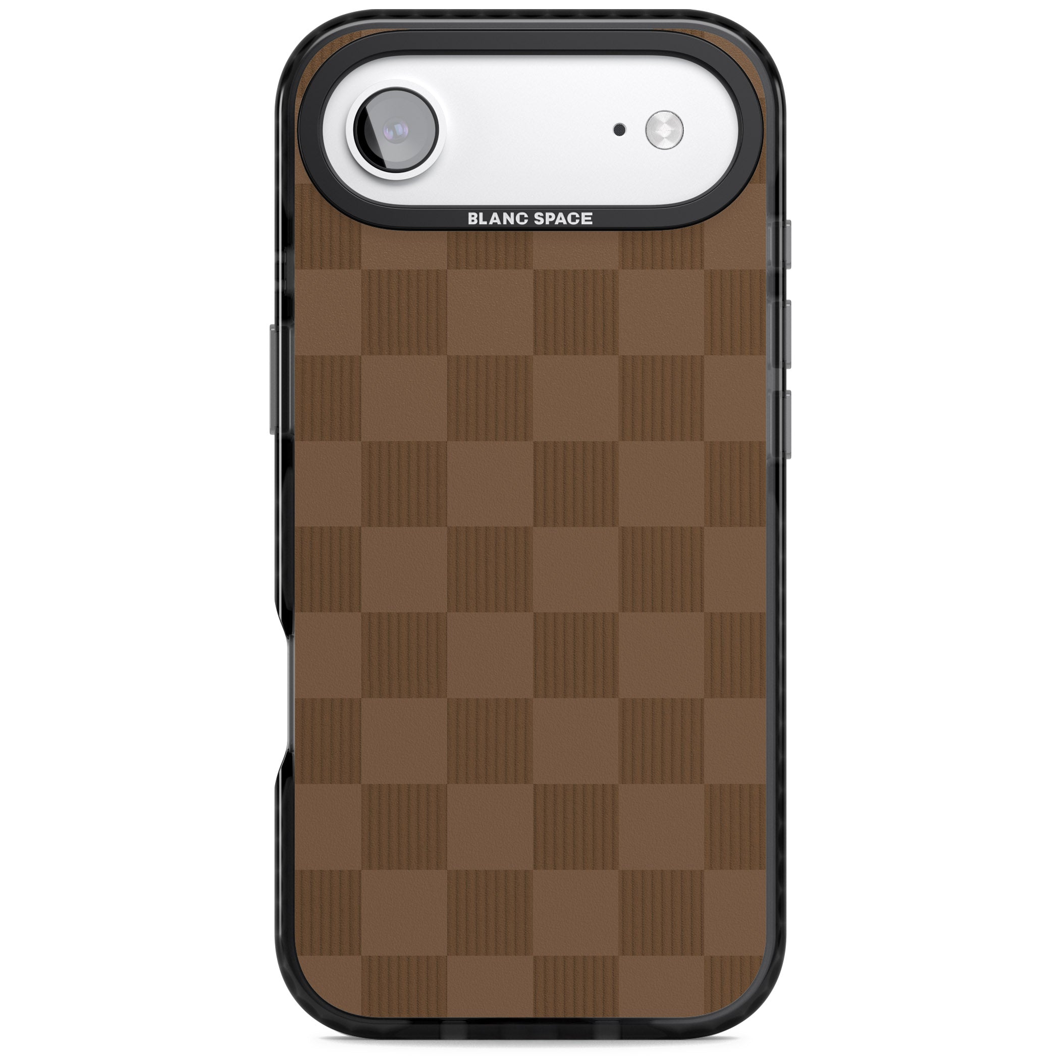 Chocolate Checkered iPhone 17 Air Impact Pro Black Phone Case