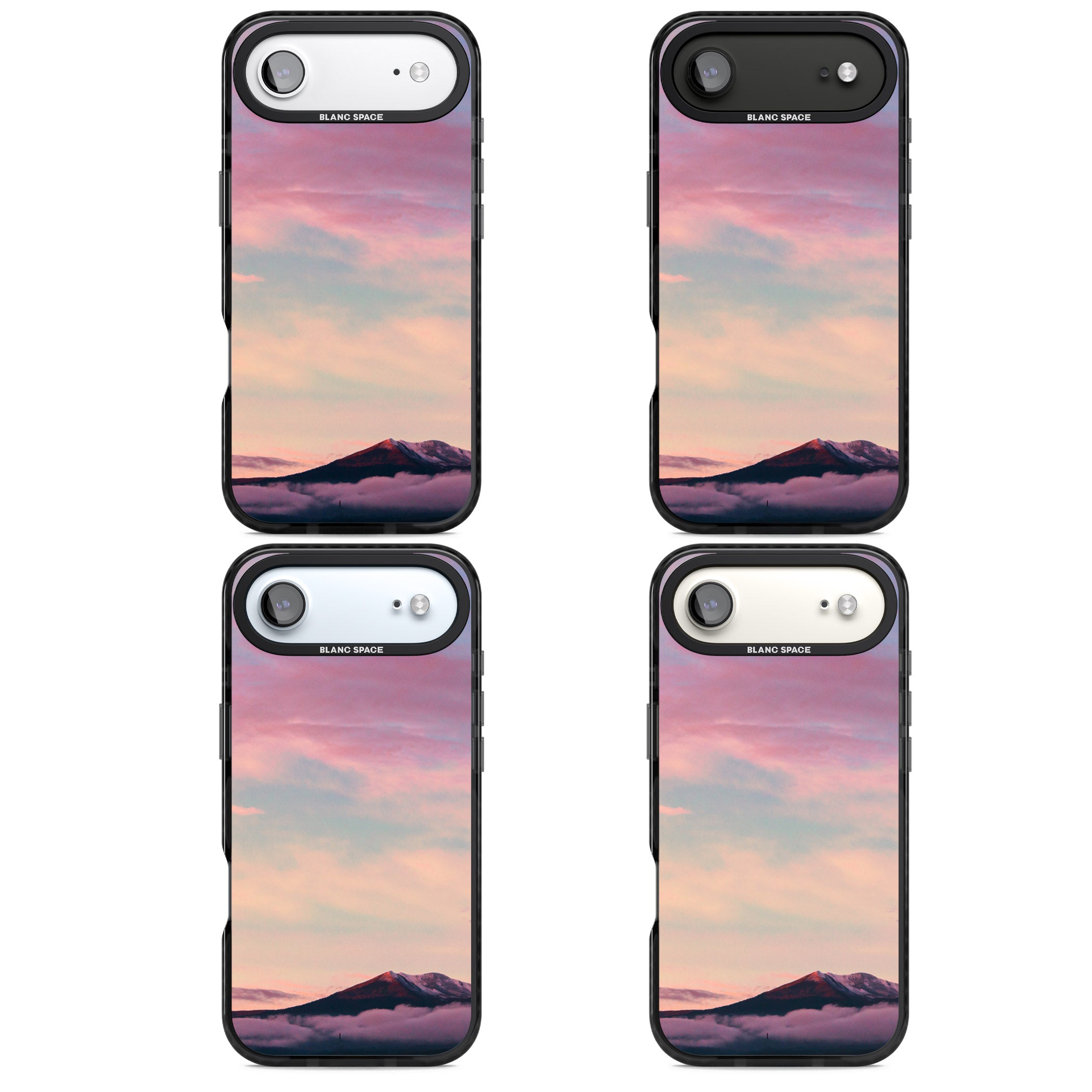 Pastel Mountain Sunset iPhone 17 Air Impact Pro Black Phone Case APT Impact Protection