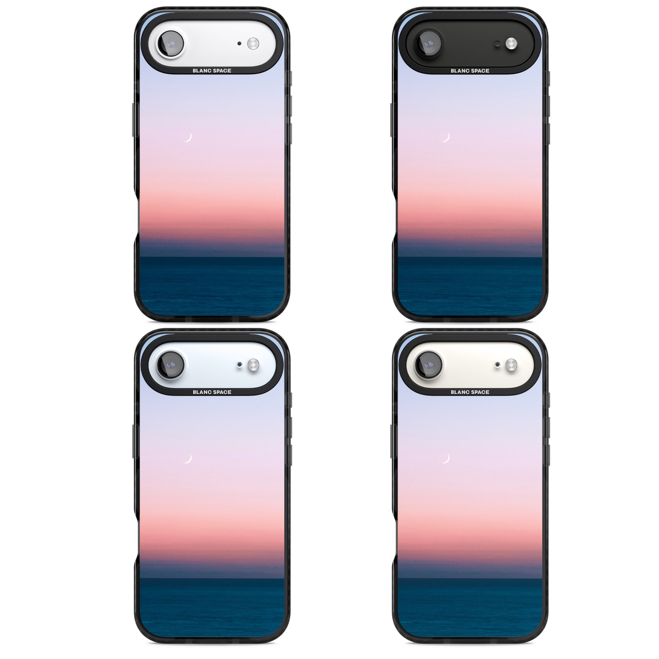Pastel Ocean Sunset iPhone 17 Air Impact Pro Black Phone Case APT Impact Protection