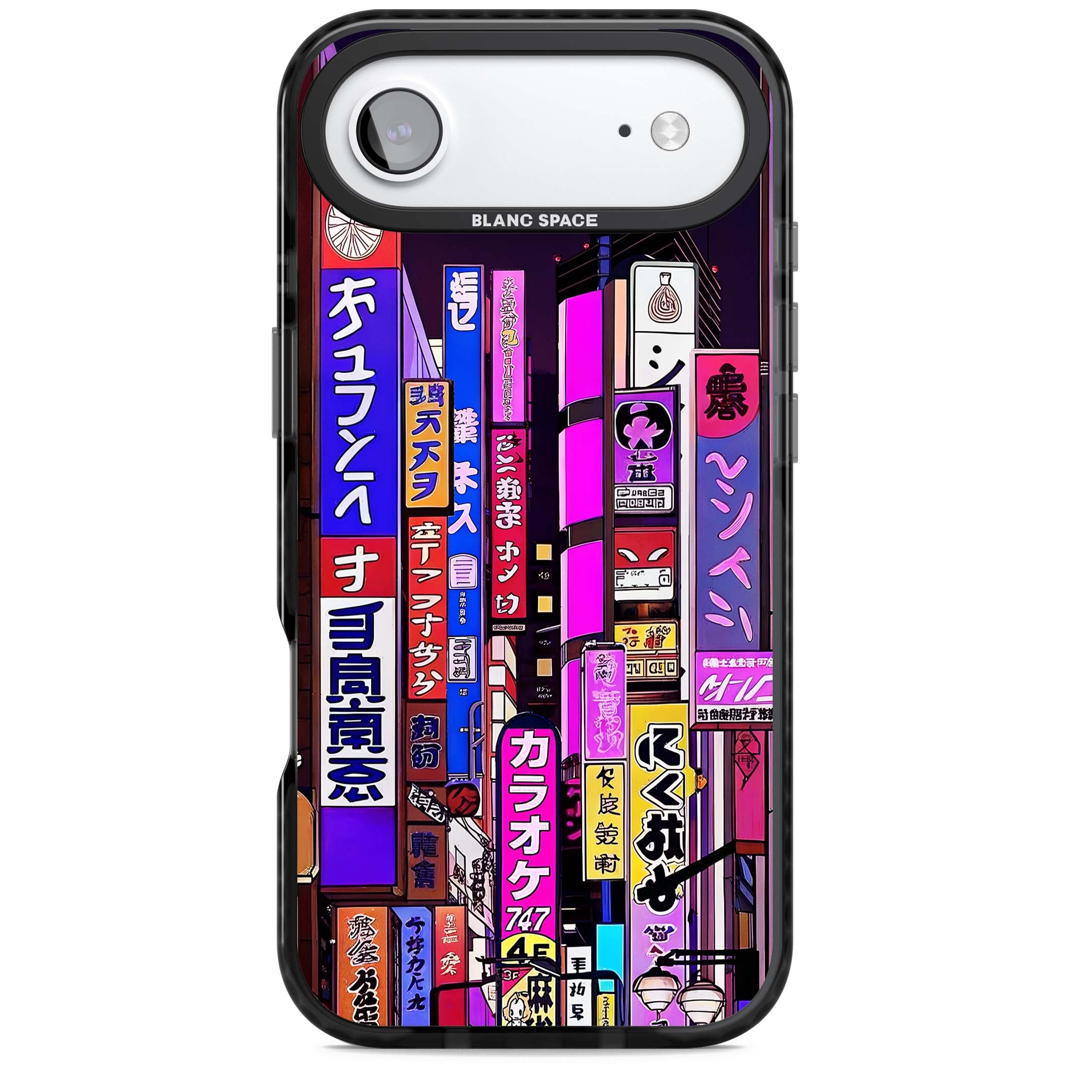 NEON NIGHT anime iPhone case | Black Impact Magsafe case for iPhone Air