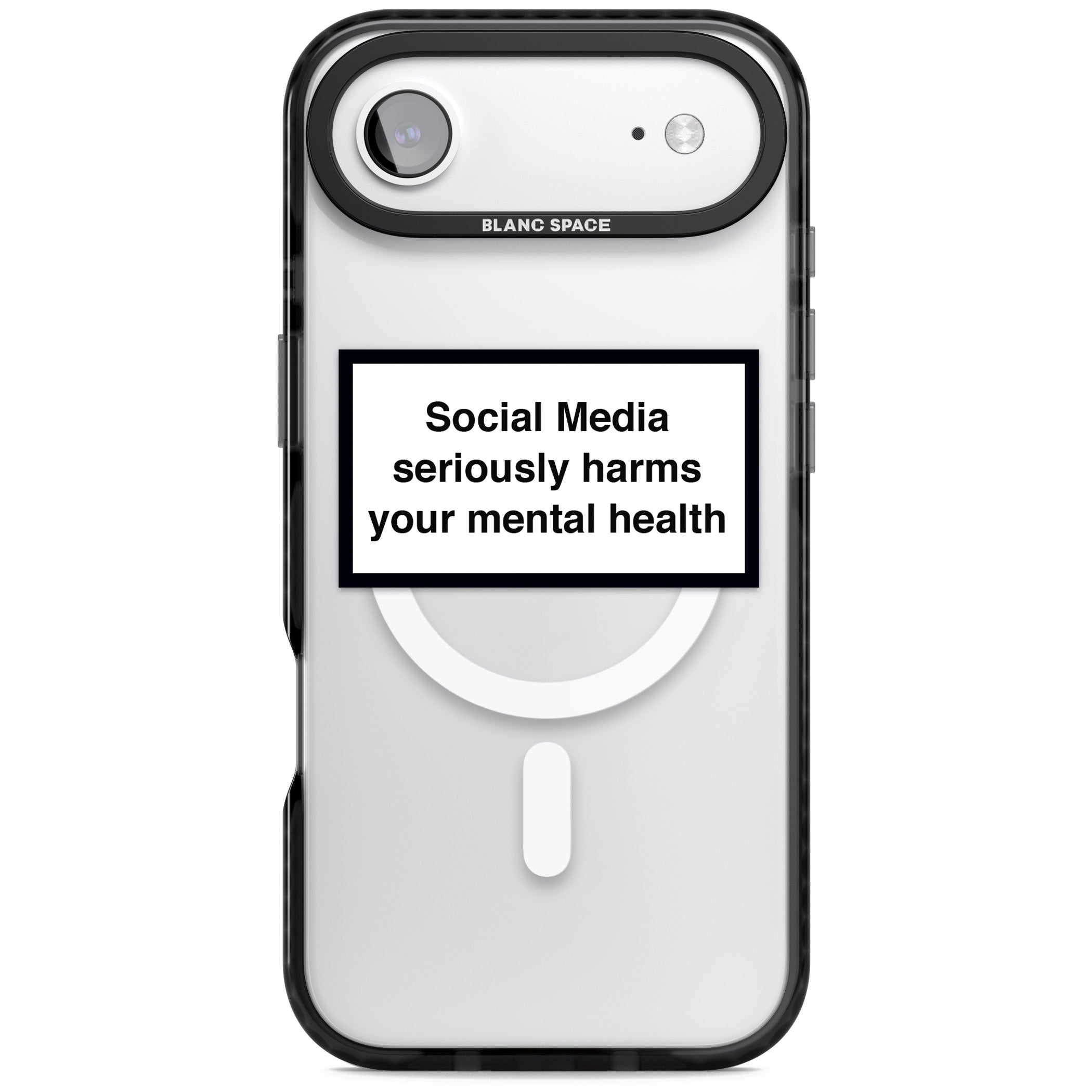 Social Media Quote iPhone 17 Air Impact Pro Black Phone Case