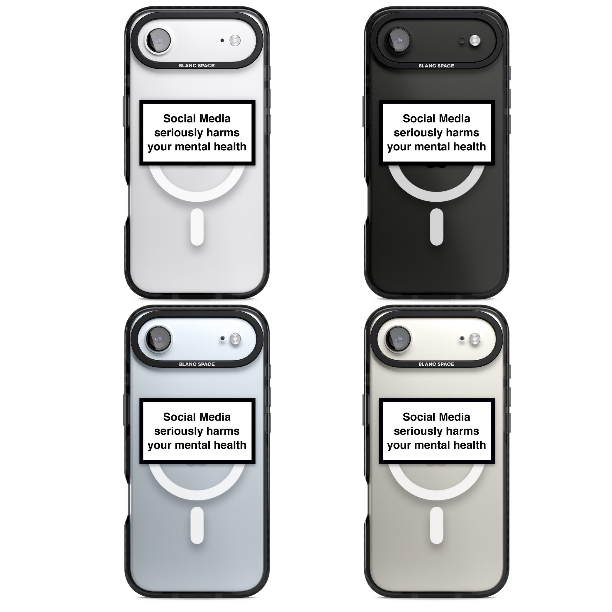 Social Media Quote iPhone 17 Air Impact Pro Black Phone Case APT Impact Protection