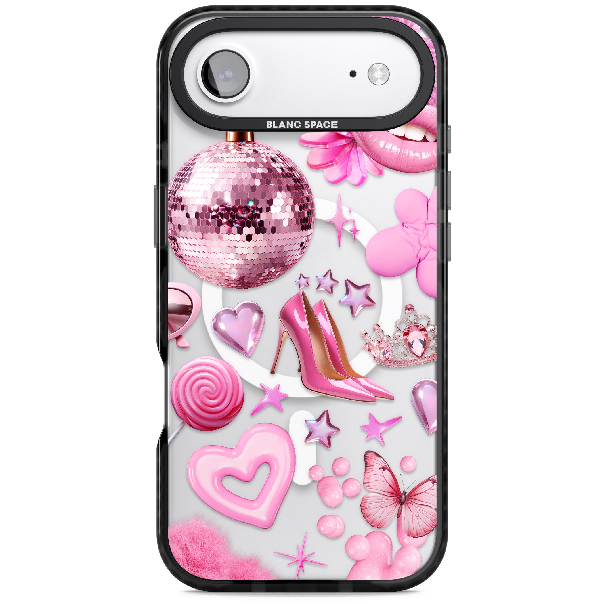 Pink Glam iPhone 17 Air Impact Pro Black Phone Case