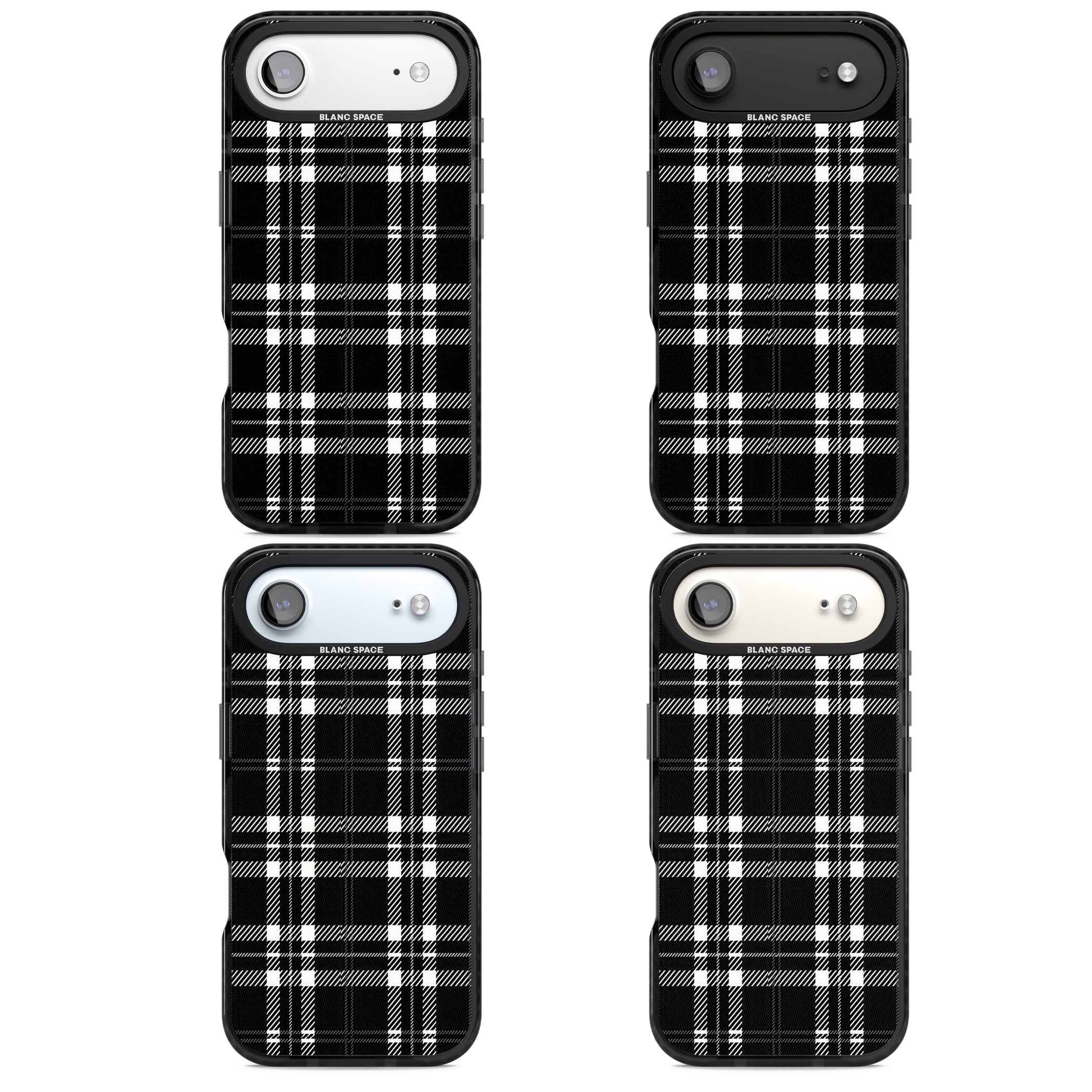 Divine Black Plaid iPhone 17 Air Impact Pro Black Phone Case APT Impact Protection