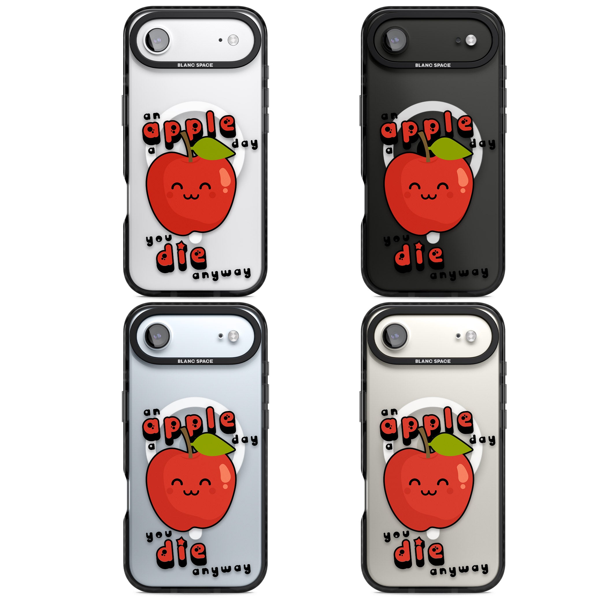 An Apple A Day iPhone 17 Air Impact Pro Black Phone Case APT Impact Protection