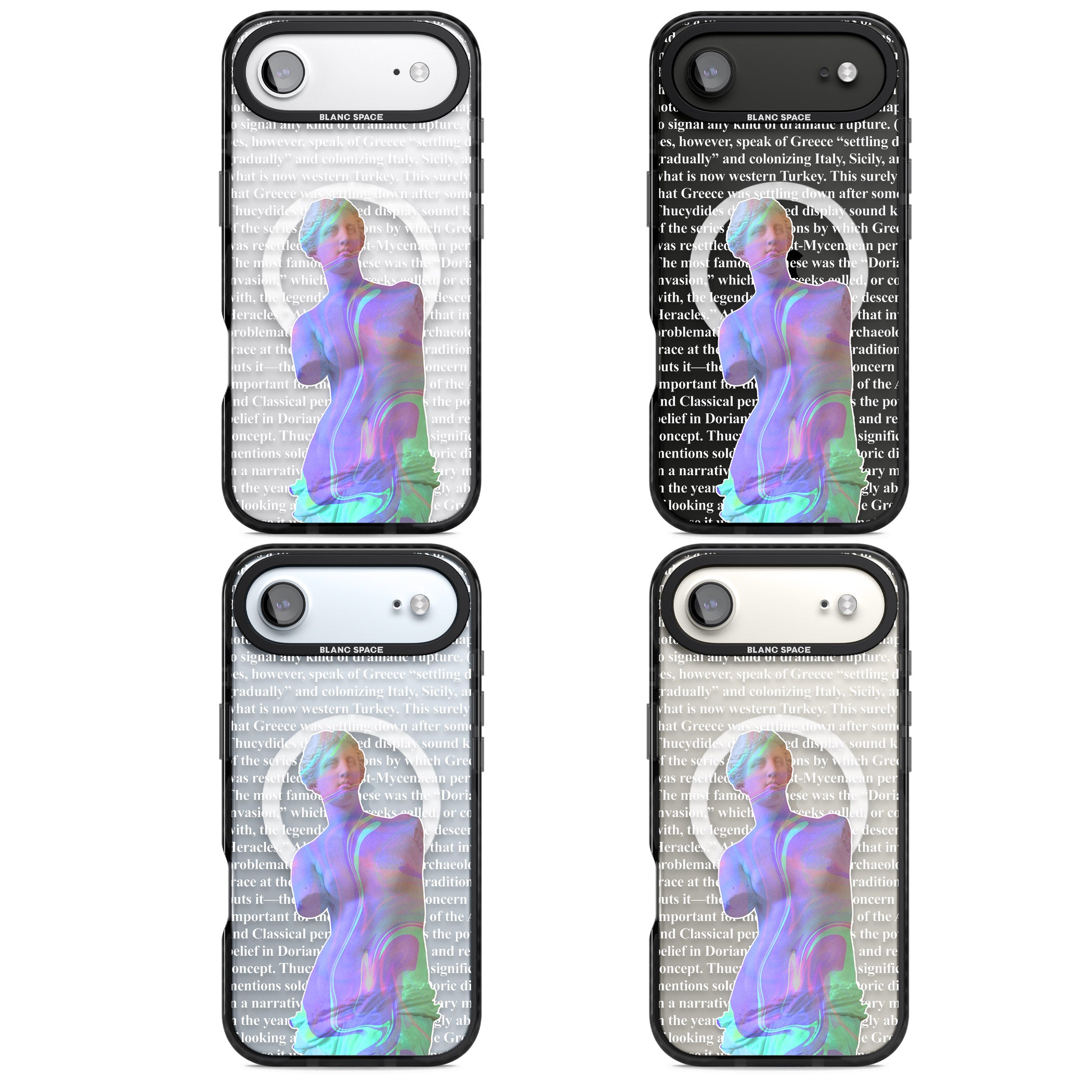 Iridescent De Milo iPhone 17 Air Impact Pro Black Phone Case APT Impact Protection