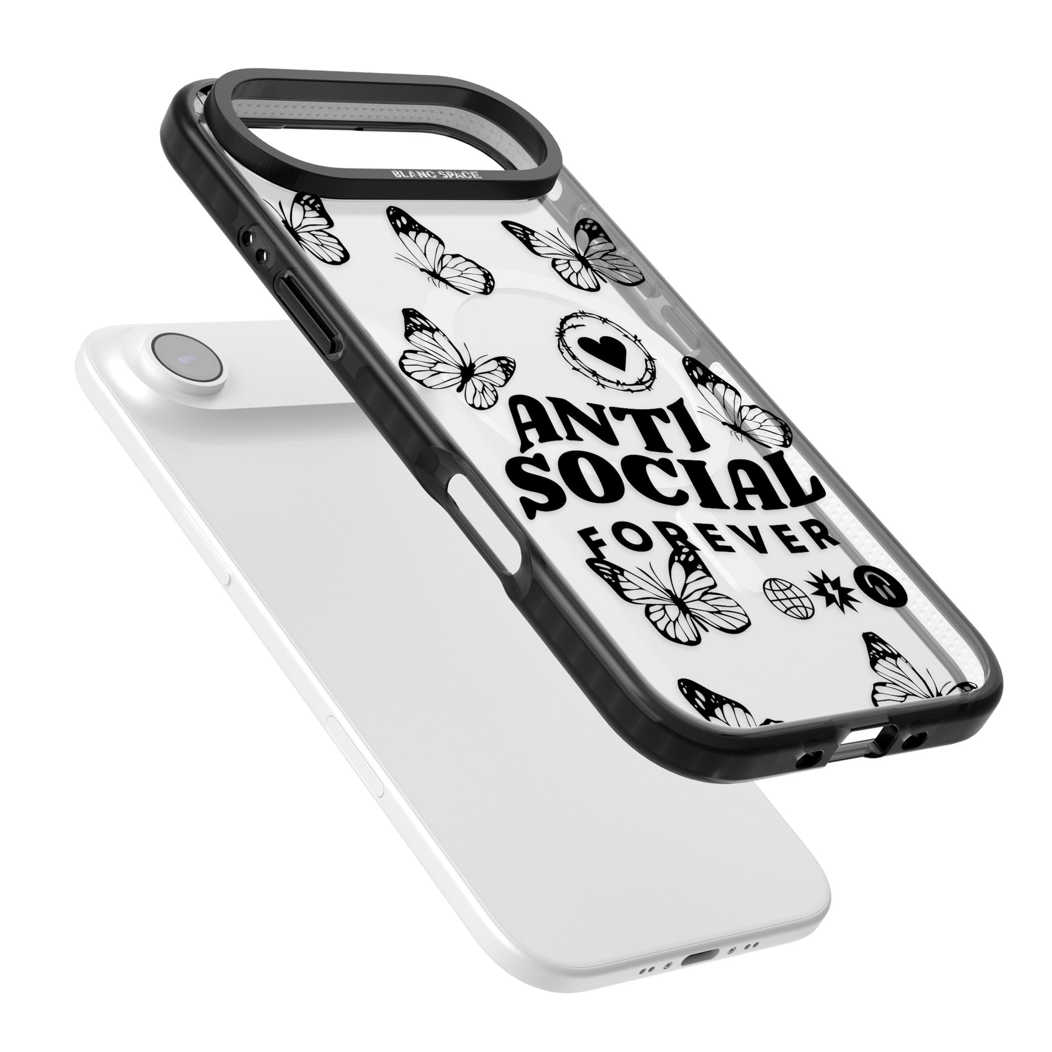 Anti Social Forever iPhone 17 Air Impact Pro Black Phone Case Colours