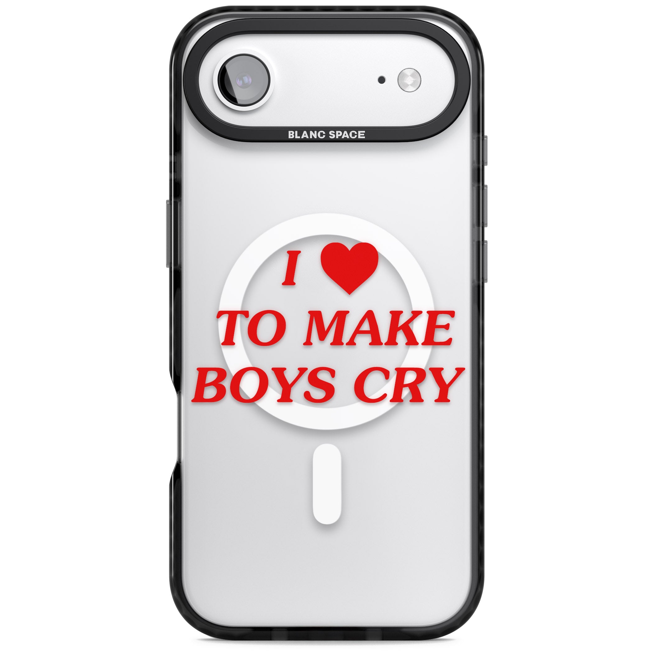 I Love To Make Boys Cry iPhone 17 Air Impact Pro Black Phone Case