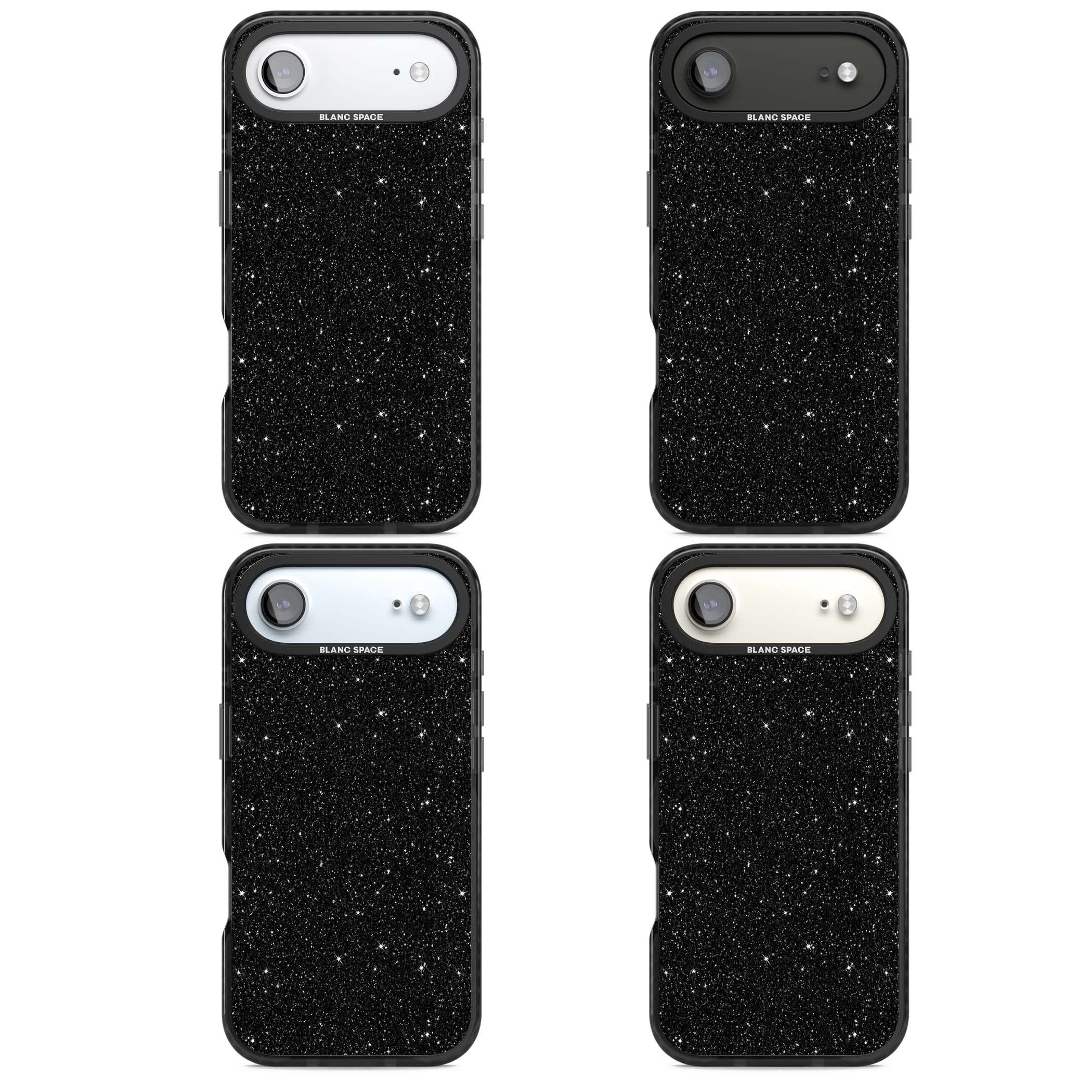 Black Glitter black glitter iPhone case featuring an all-over sparkly shimmer pattern on a jet black base | Black Impact Magsafe case for iPhone Air