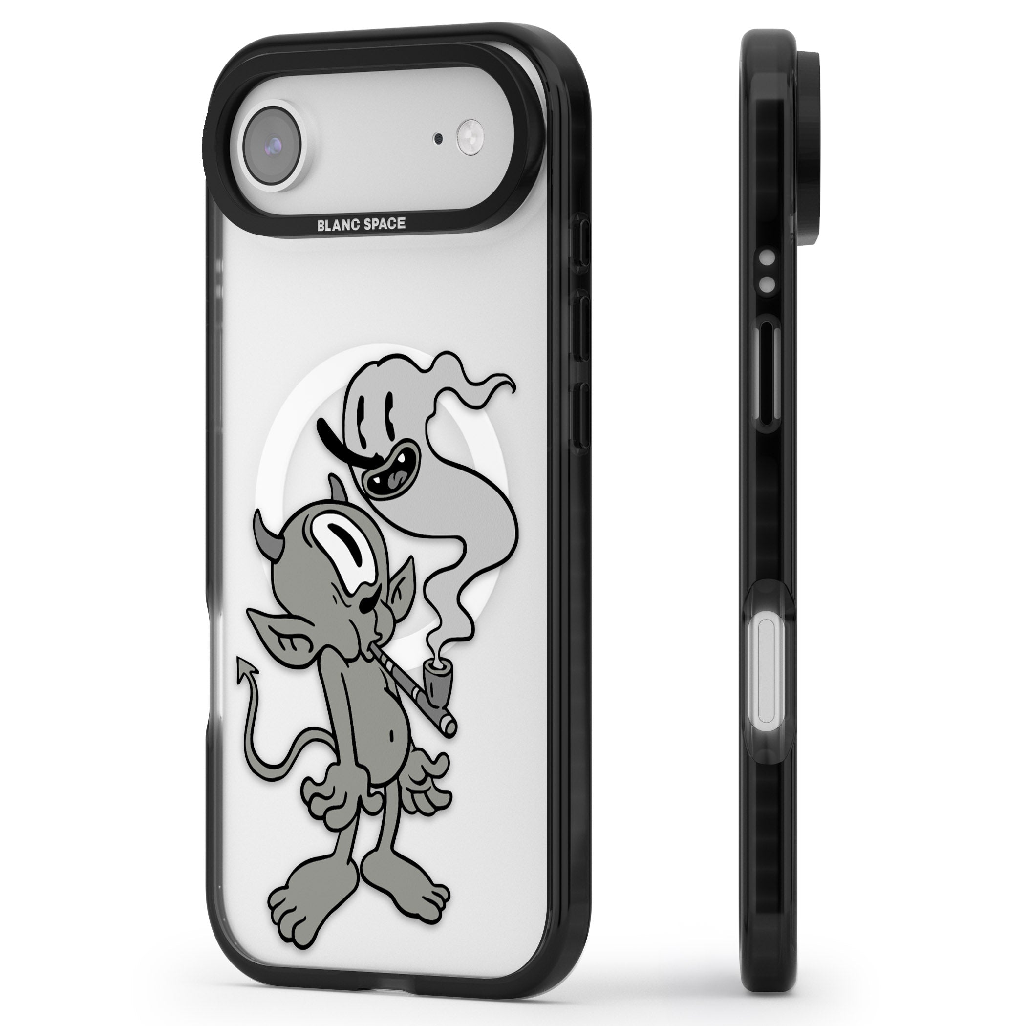 Pipe Goblin iPhone 17 Air Impact Pro Black Phone Case Side Profile