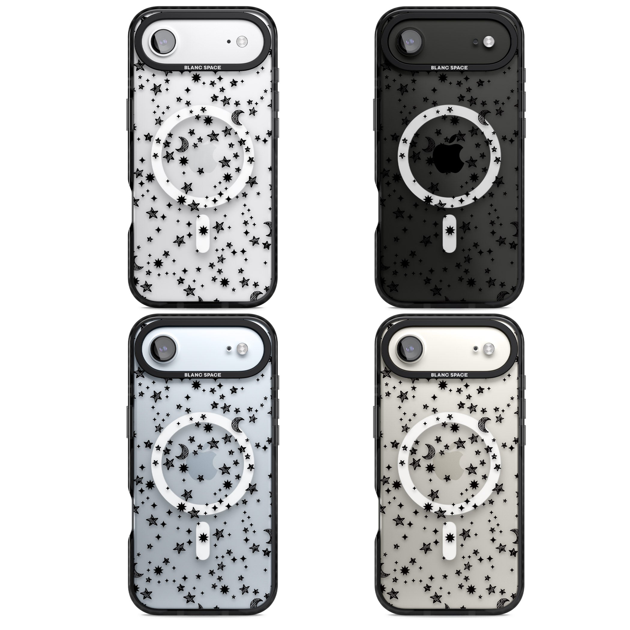 Black Cosmic Galaxy Pattern iPhone 17 Air Impact Pro Black Phone Case APT Impact Protection