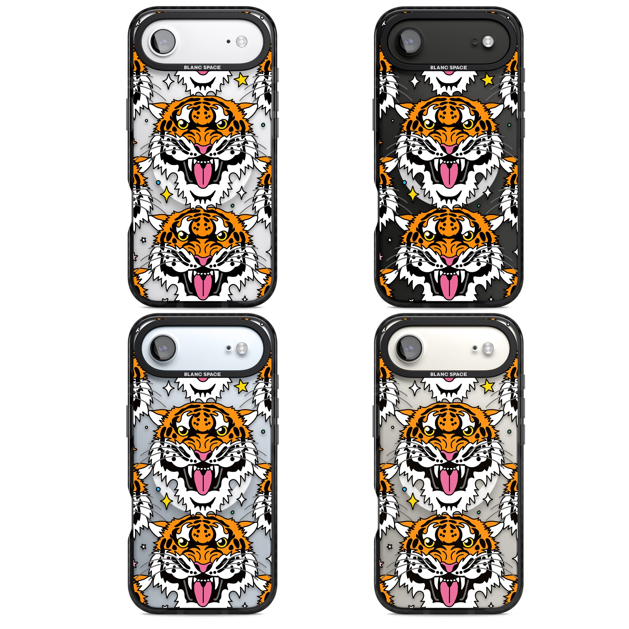 Fierce Jungle Tigers iPhone 17 Air Impact Pro Black Phone Case APT Impact Protection