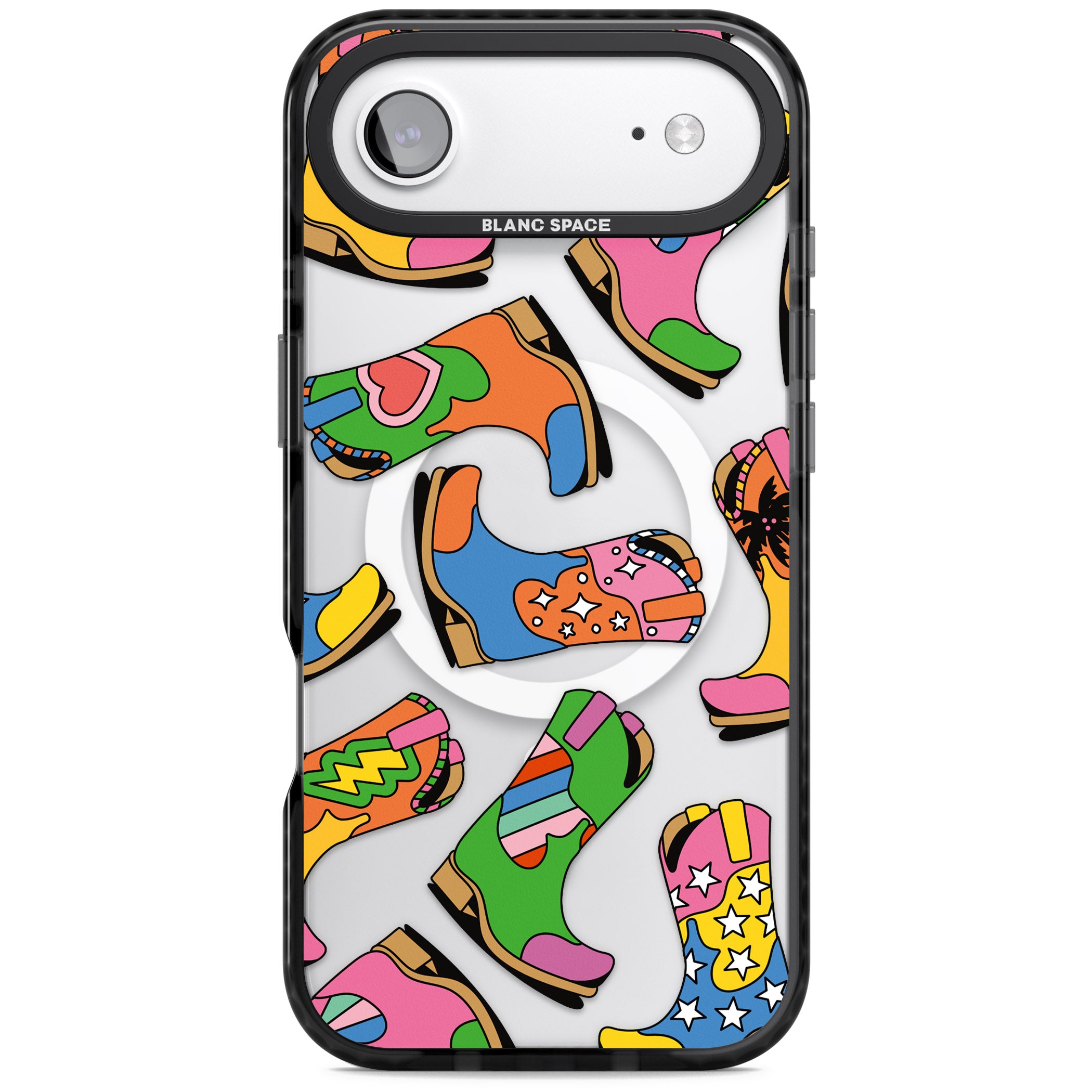 Starburst Boots iPhone 17 Air Impact Pro Black Phone Case