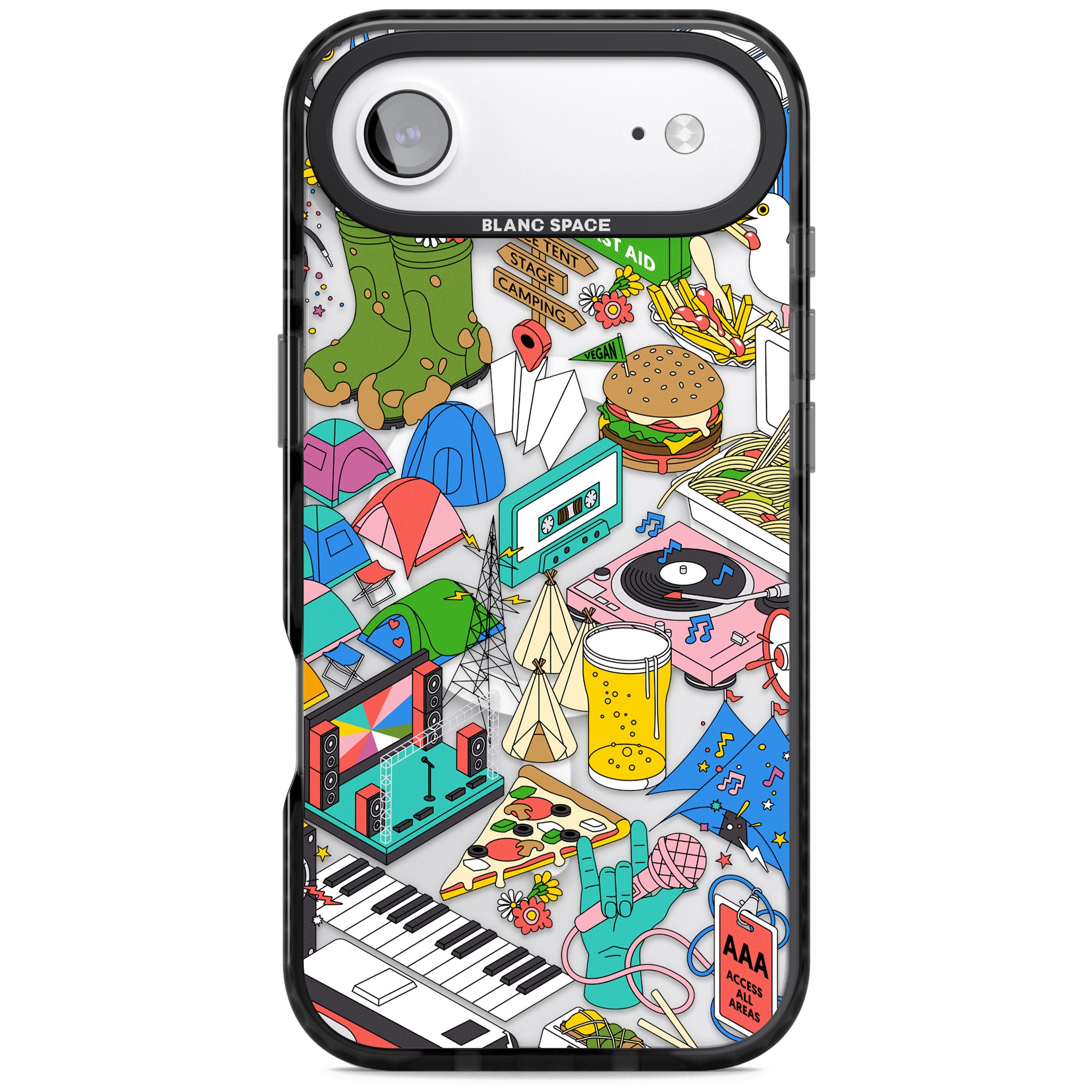 Festival Frenzy iPhone 17 Air Impact Pro Black Phone Case