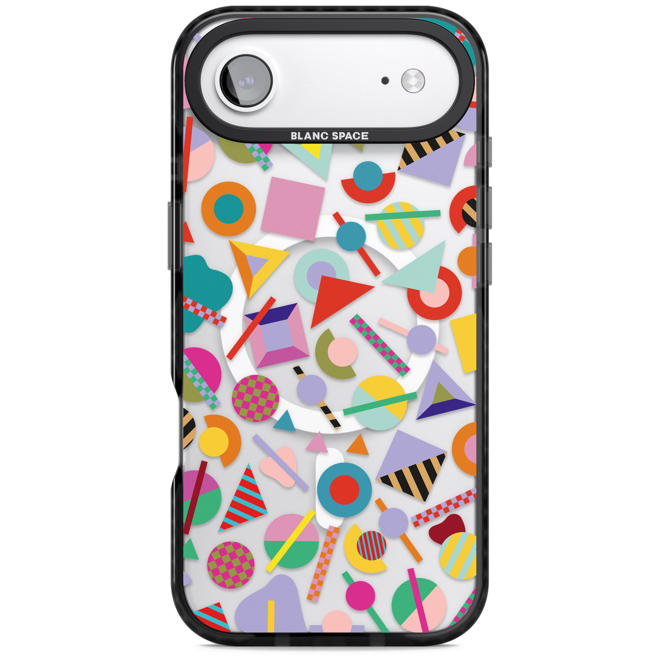Retro Carnival Shapes iPhone 17 Air Impact Pro Black Phone Case