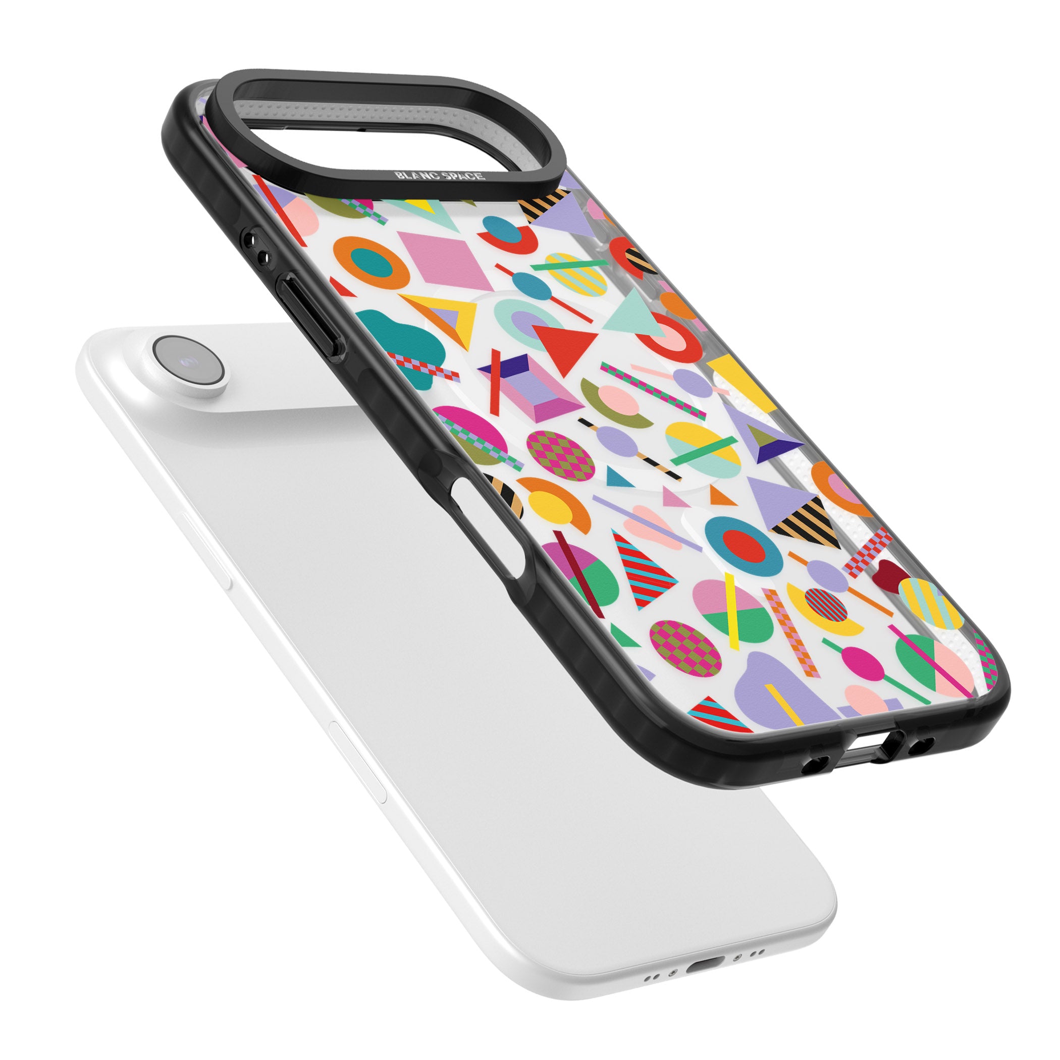 Retro Carnival Shapes iPhone 17 Air Impact Pro Black Phone Case Colours