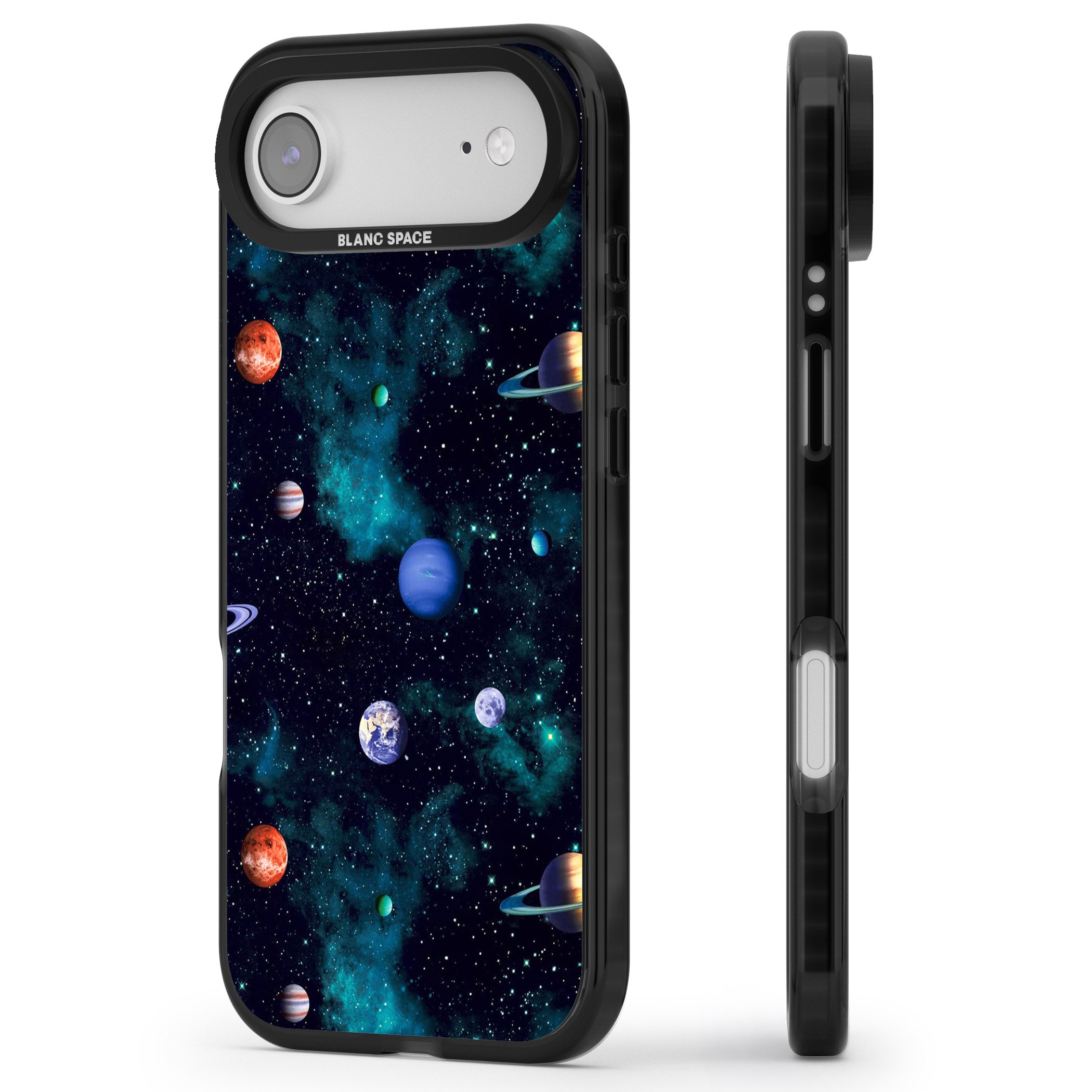 Deep Space iPhone 17 Air Impact Pro Black Phone Case Side Profile